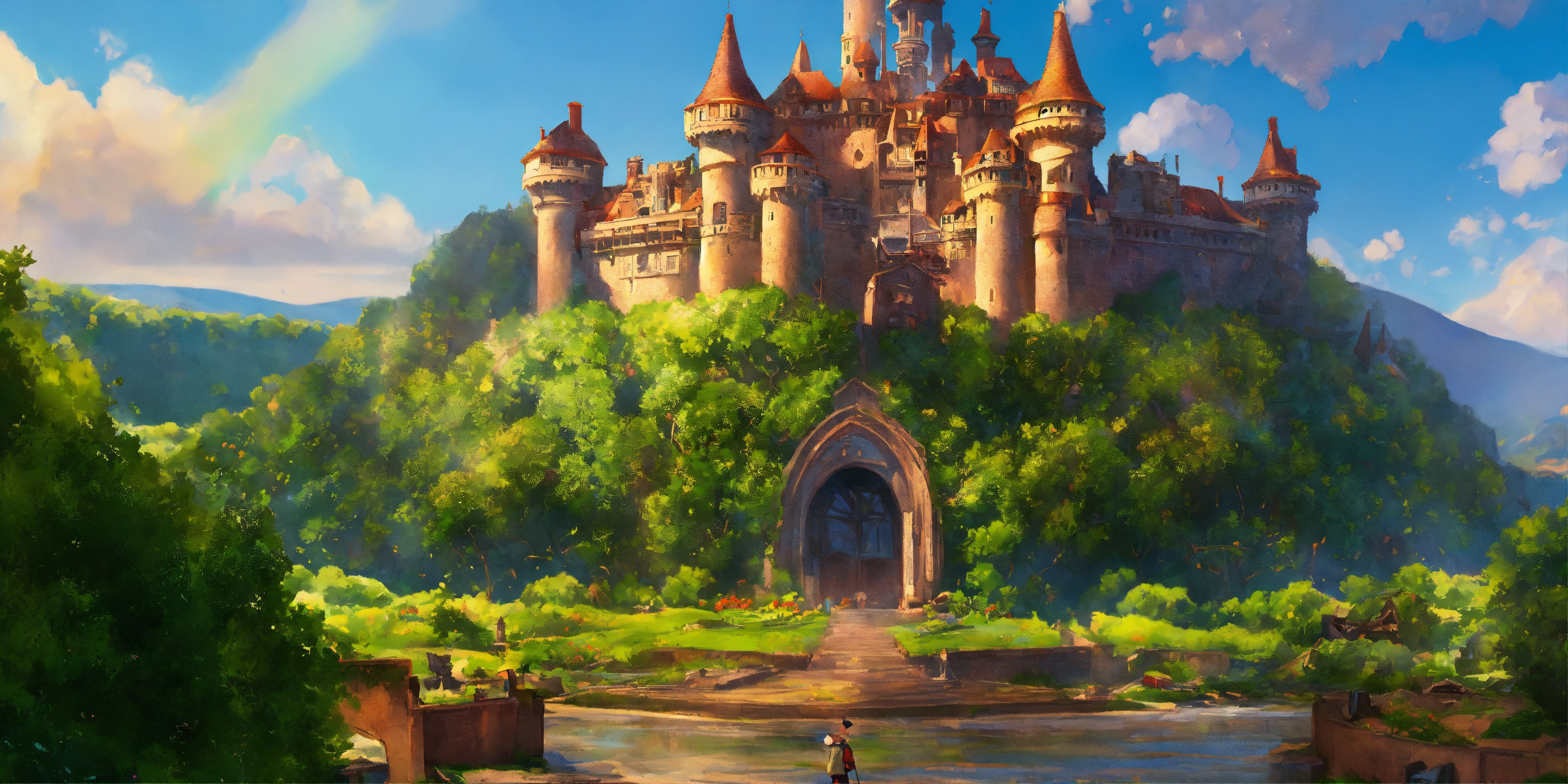 Lexica - Pixar dreamwork studio, destroyed castle in the sky