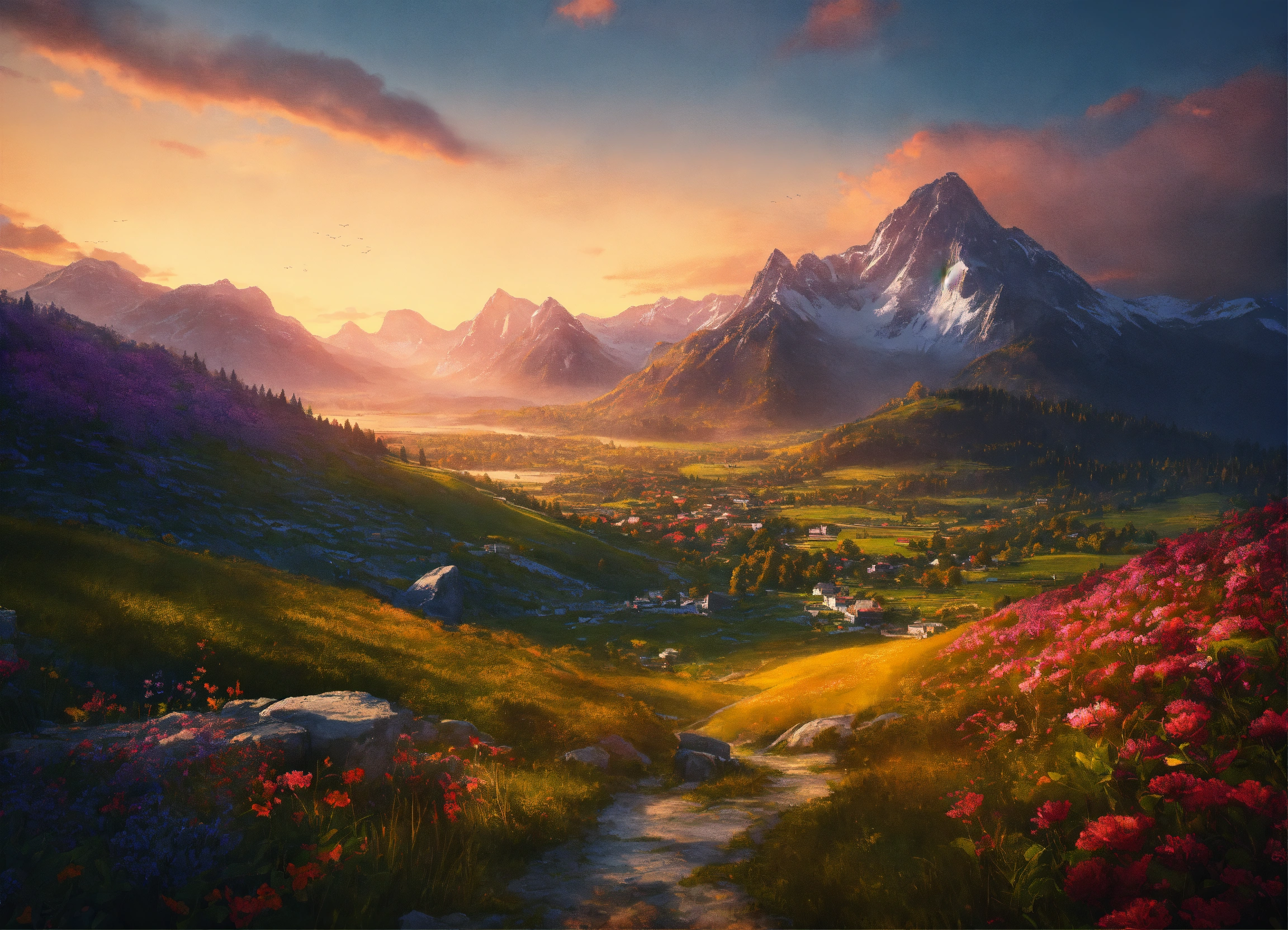 Lexica - A pc screen with an beautiful landscape in it