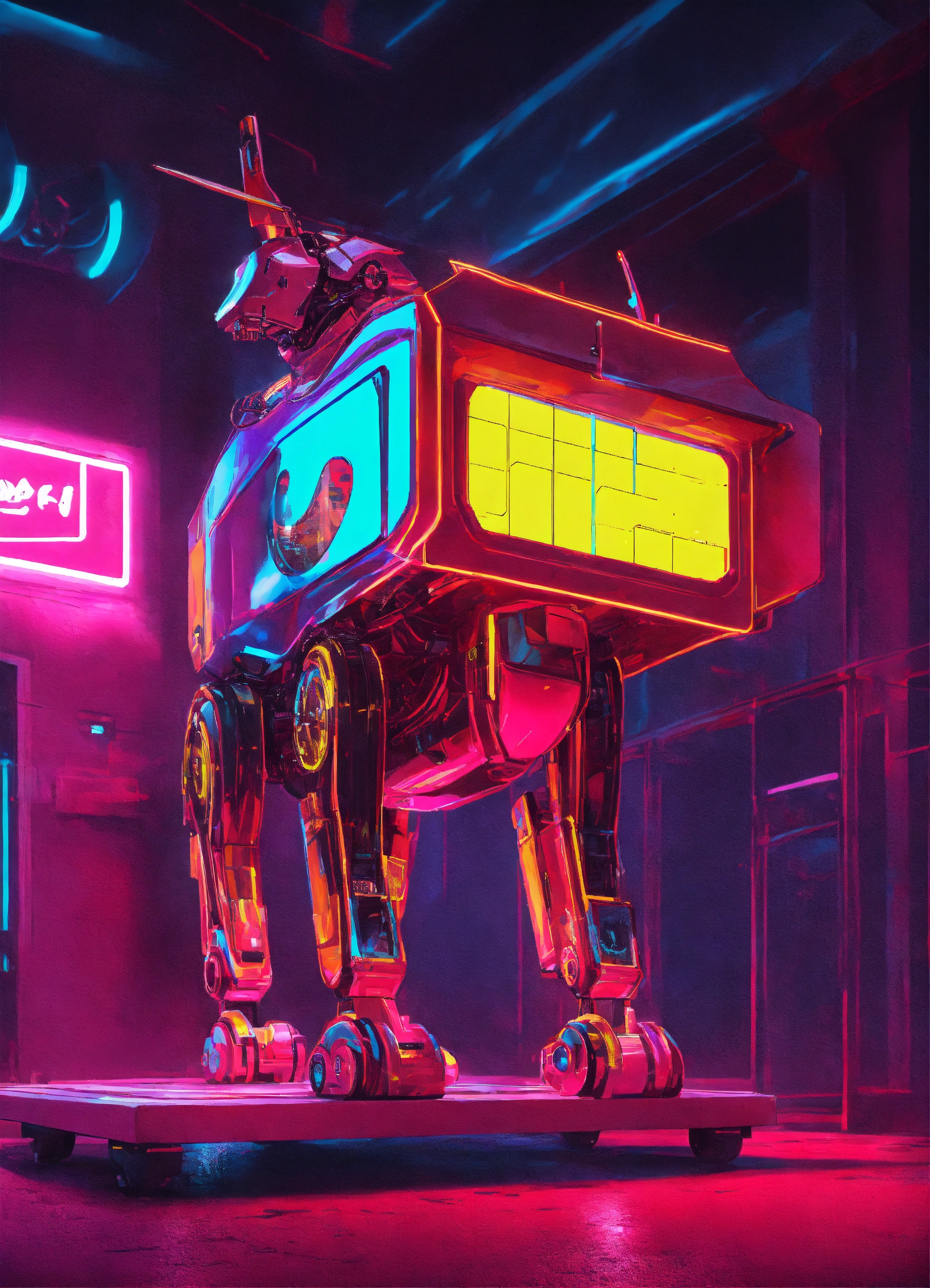 Lexica - In the style of surrealism, fine details. Robotic dog butler ...