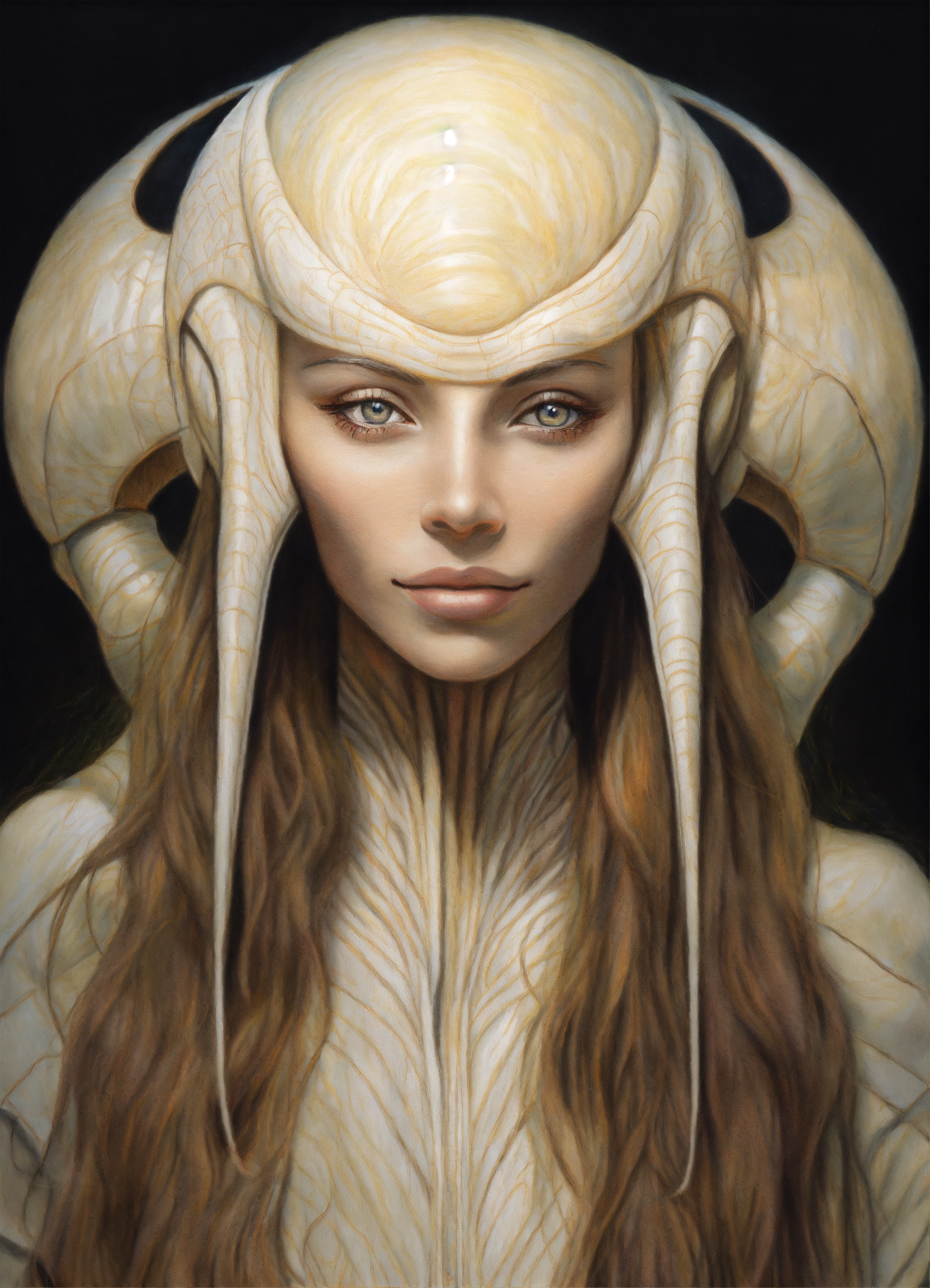 Lexica - Realistic colored pencil drawing of portrait of a beautiful ...