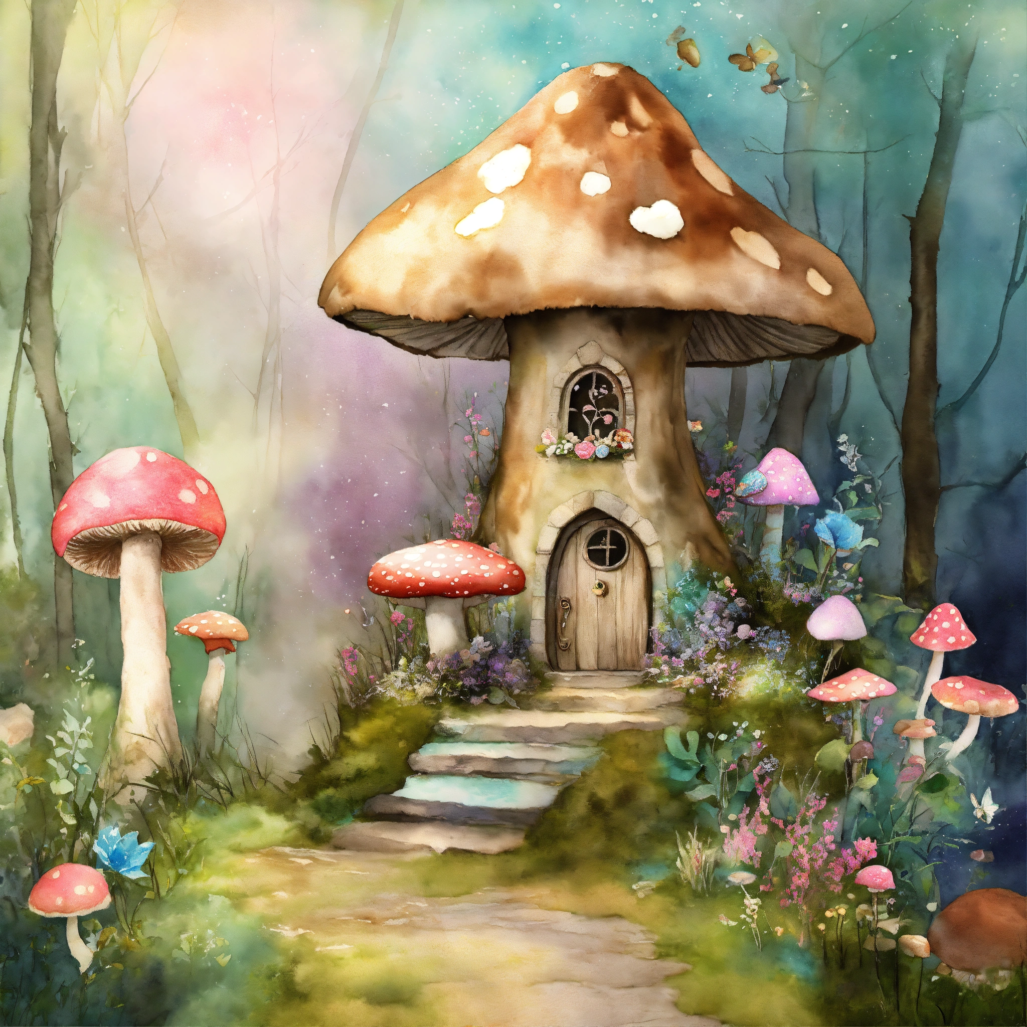 Lexica - Shabby chic dreamy mist pastel junk journals Fairy House ...
