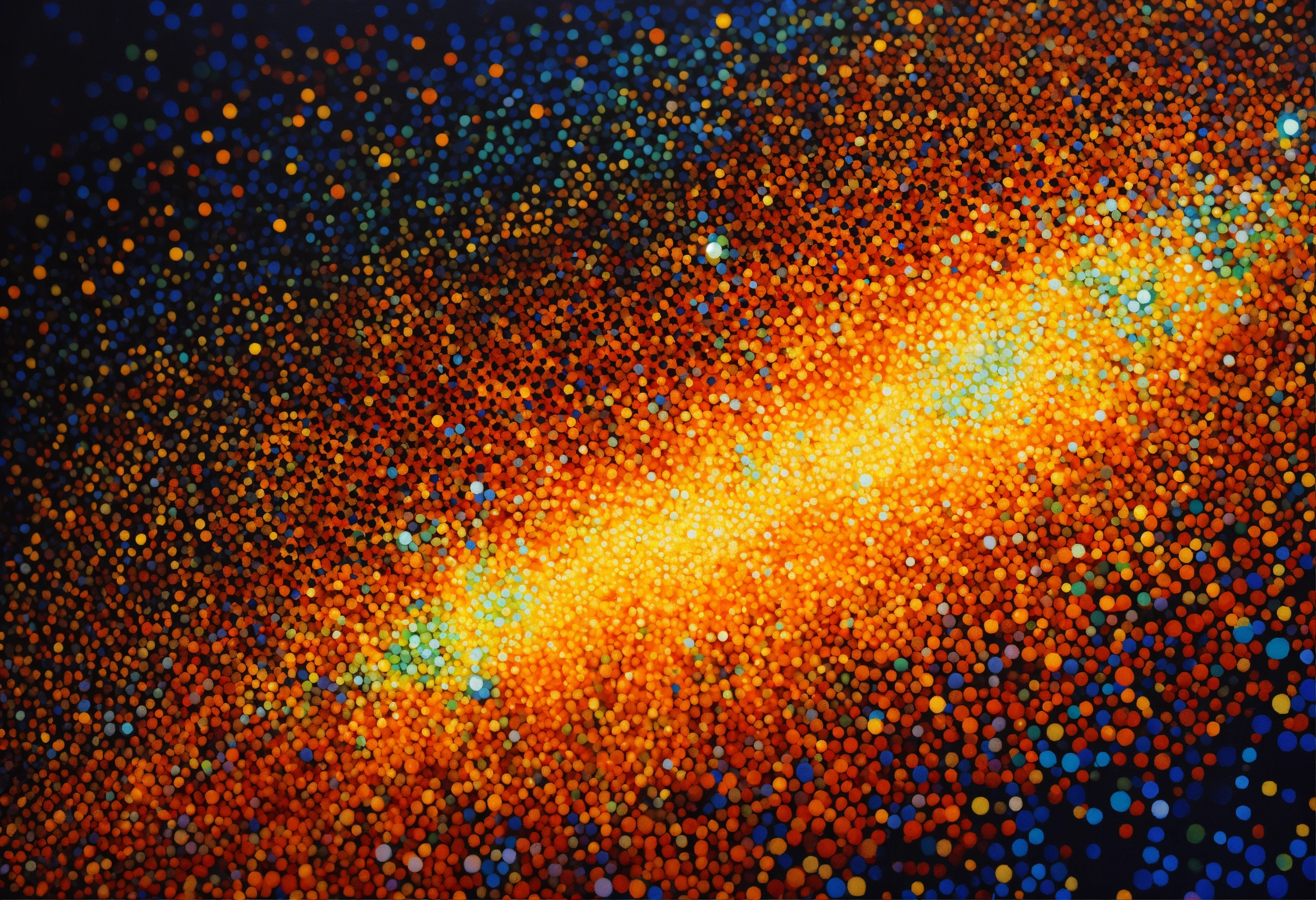 Lexica - Points of light creating a pointillism artwork image, visual ...
