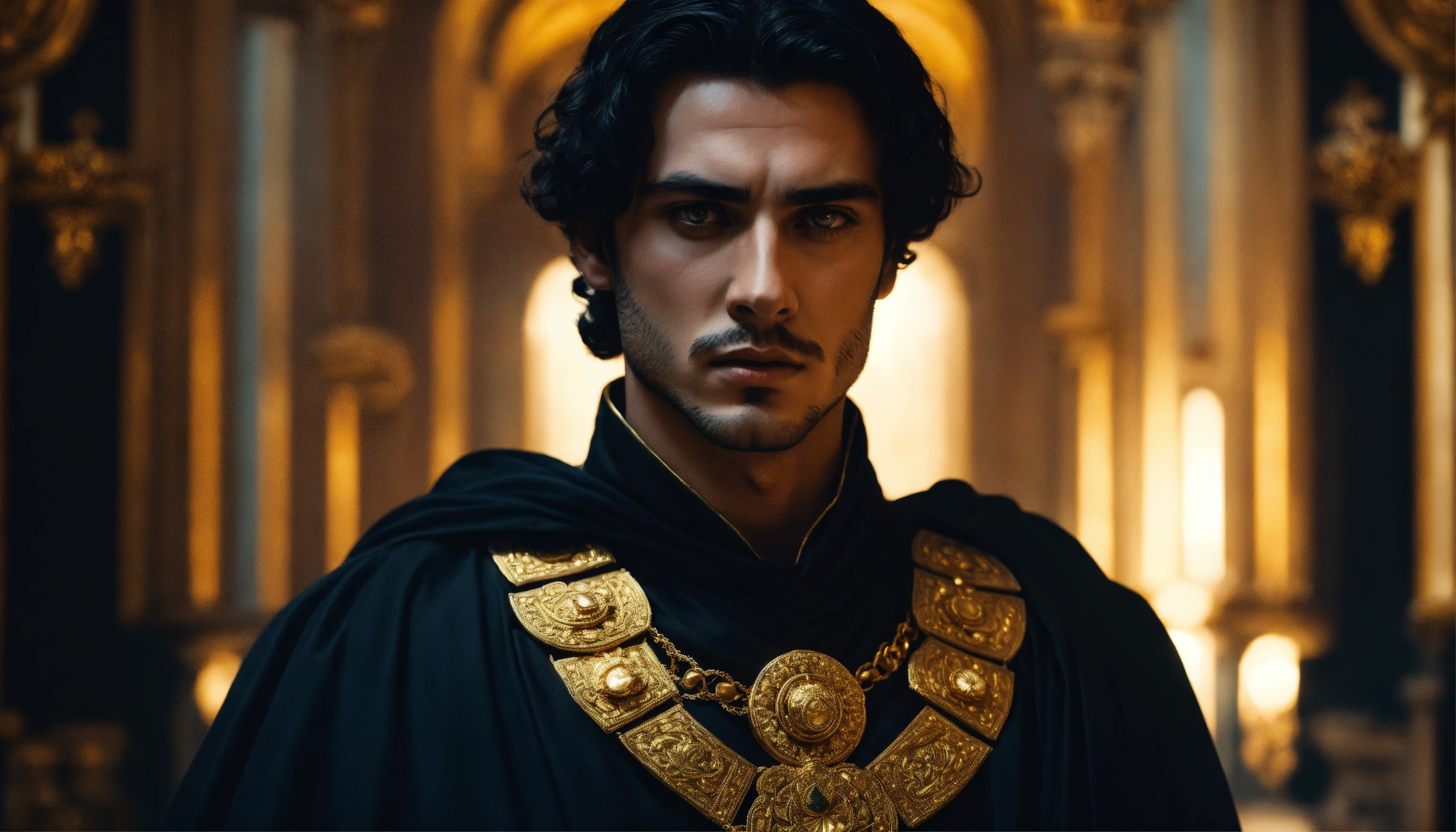 Lexica - Dark, mysterious and dramatic portrait of a young handsome ...