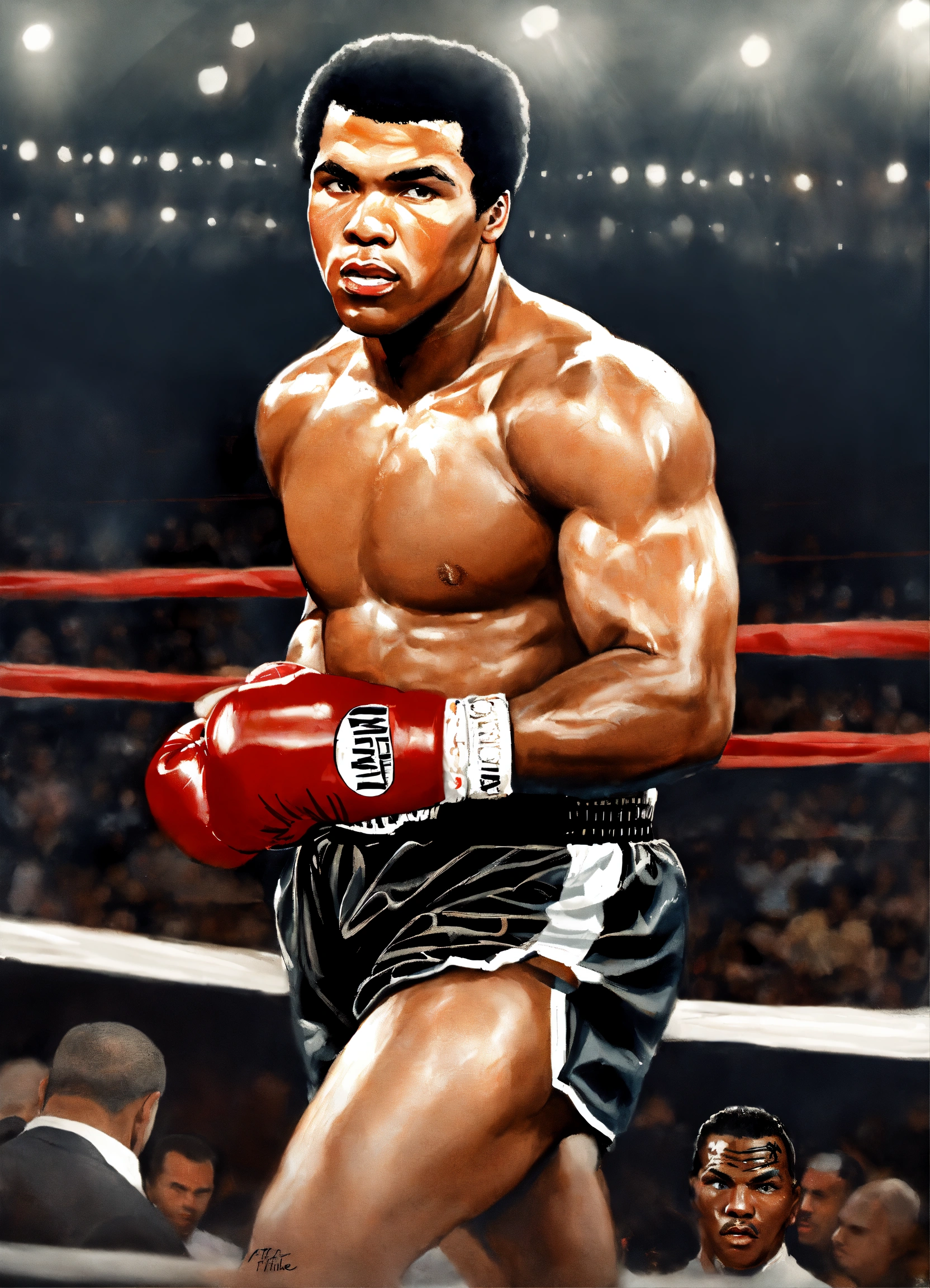 Lexica - Drawing high Ultra define Muhammad Ali, with ultra define Mike ...