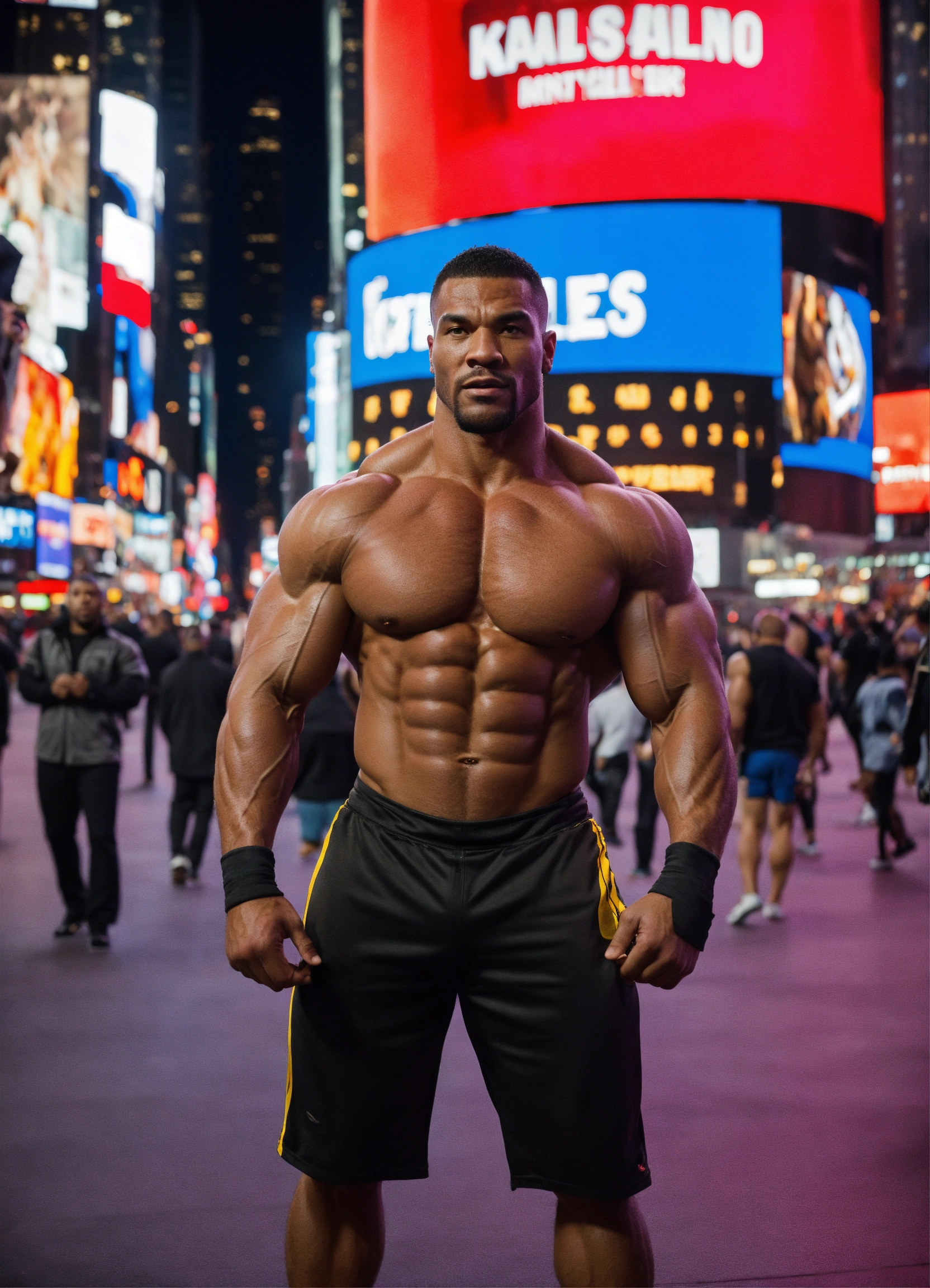 Lexica - 30-year-old man with big muscles, Kano from Mortal Kombat, big ...