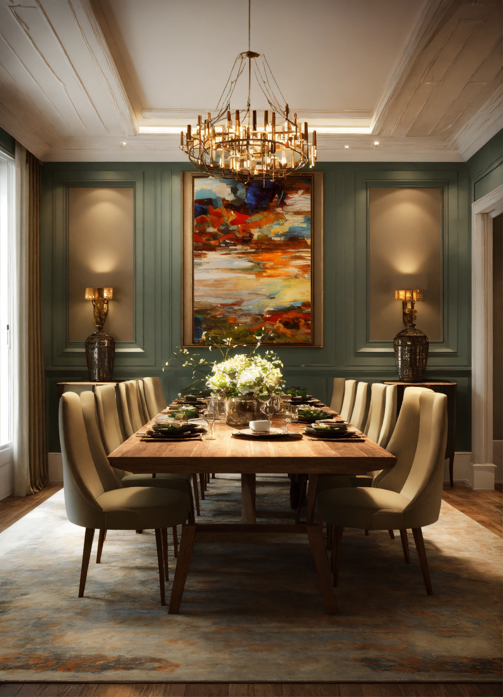 Lexica - Big design tAble dining room 3d art