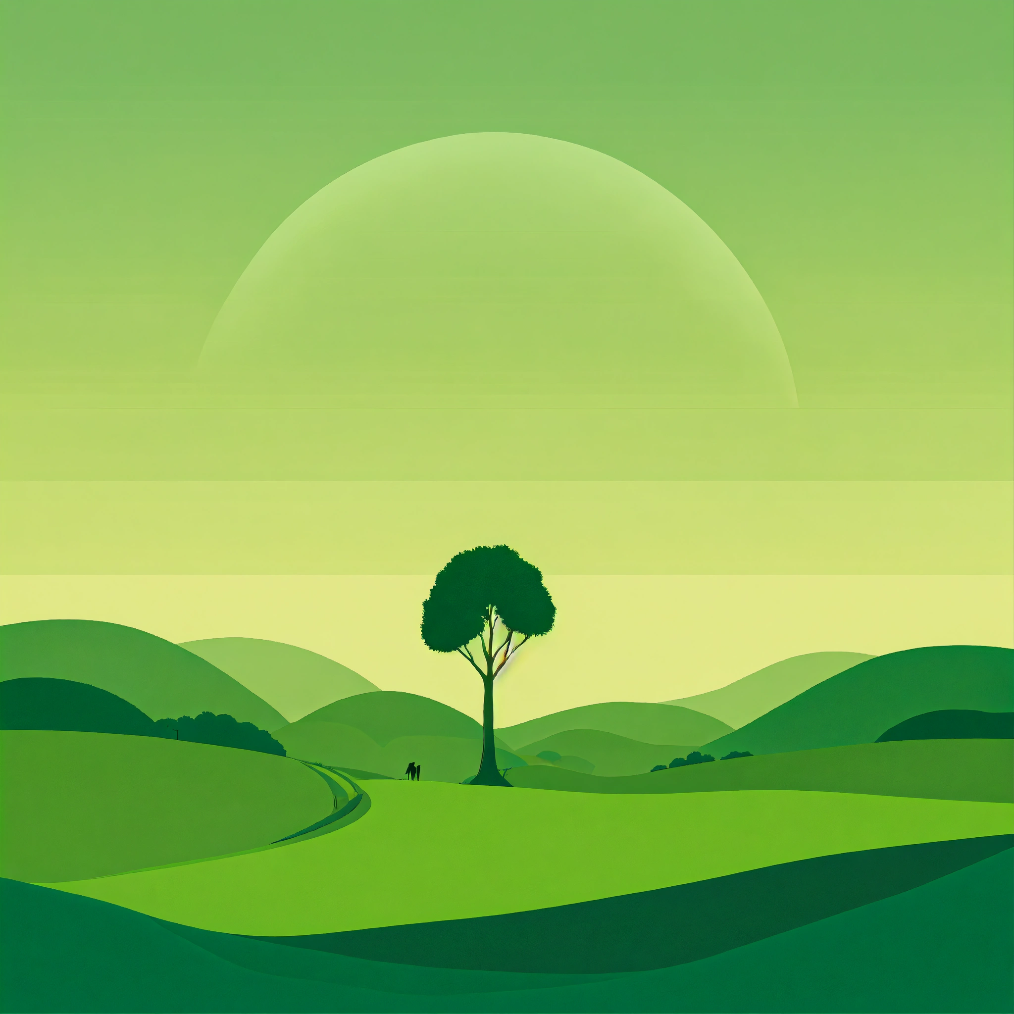 Lexica - Simple, minimalistic picture of a green sustainable planet