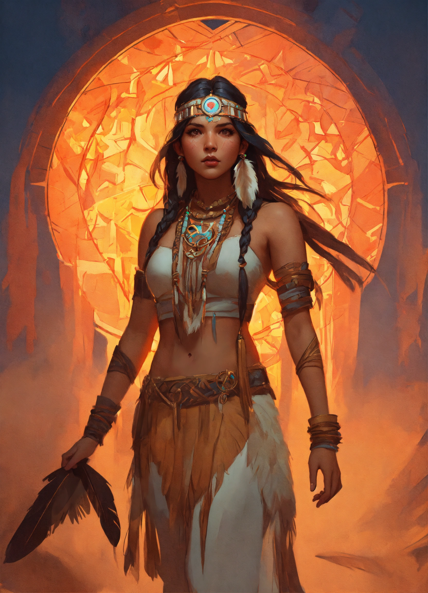 Lexica - Full body female native american shaman by stanley artgerm lau ...