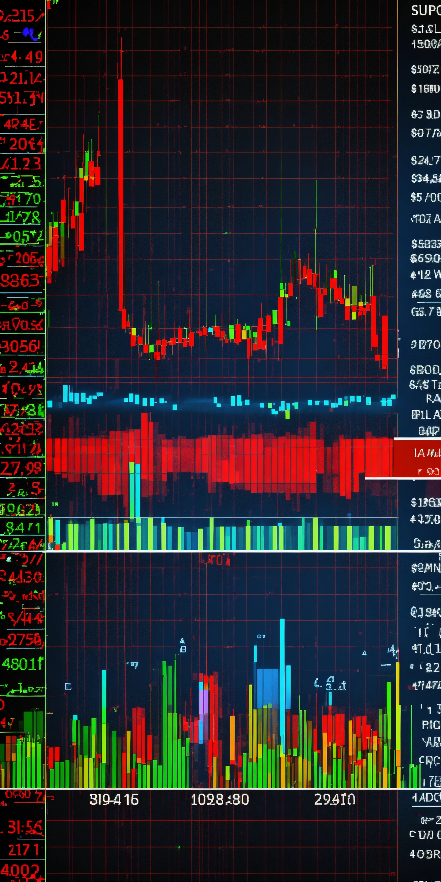 Lexica - Stock exchange charts and price movements Digital Art