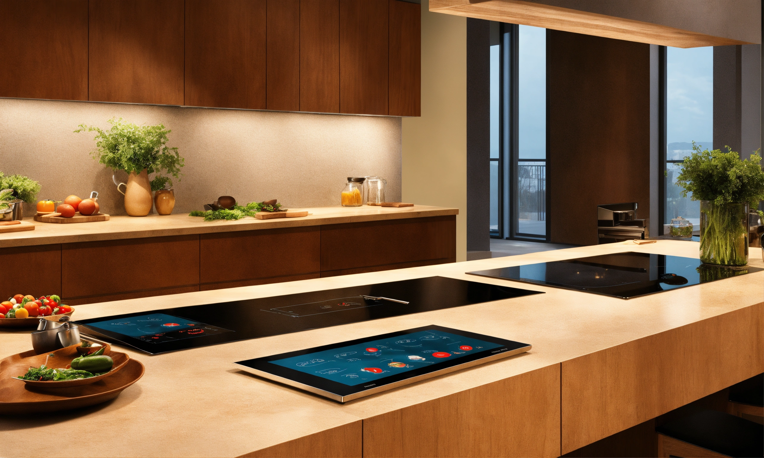 Lexica - Visualize a kitchen island, prominently featuring a 7-inch ...