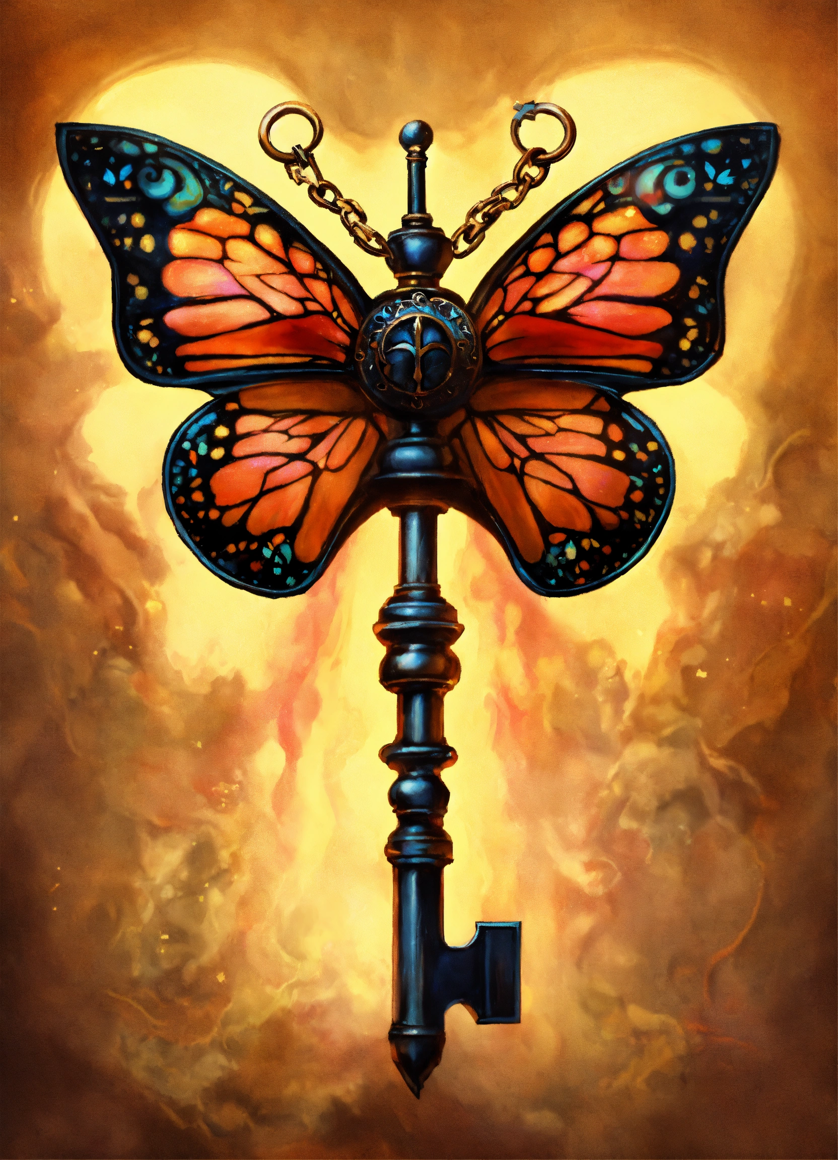 Lexica - An old magic butterfly key drawing