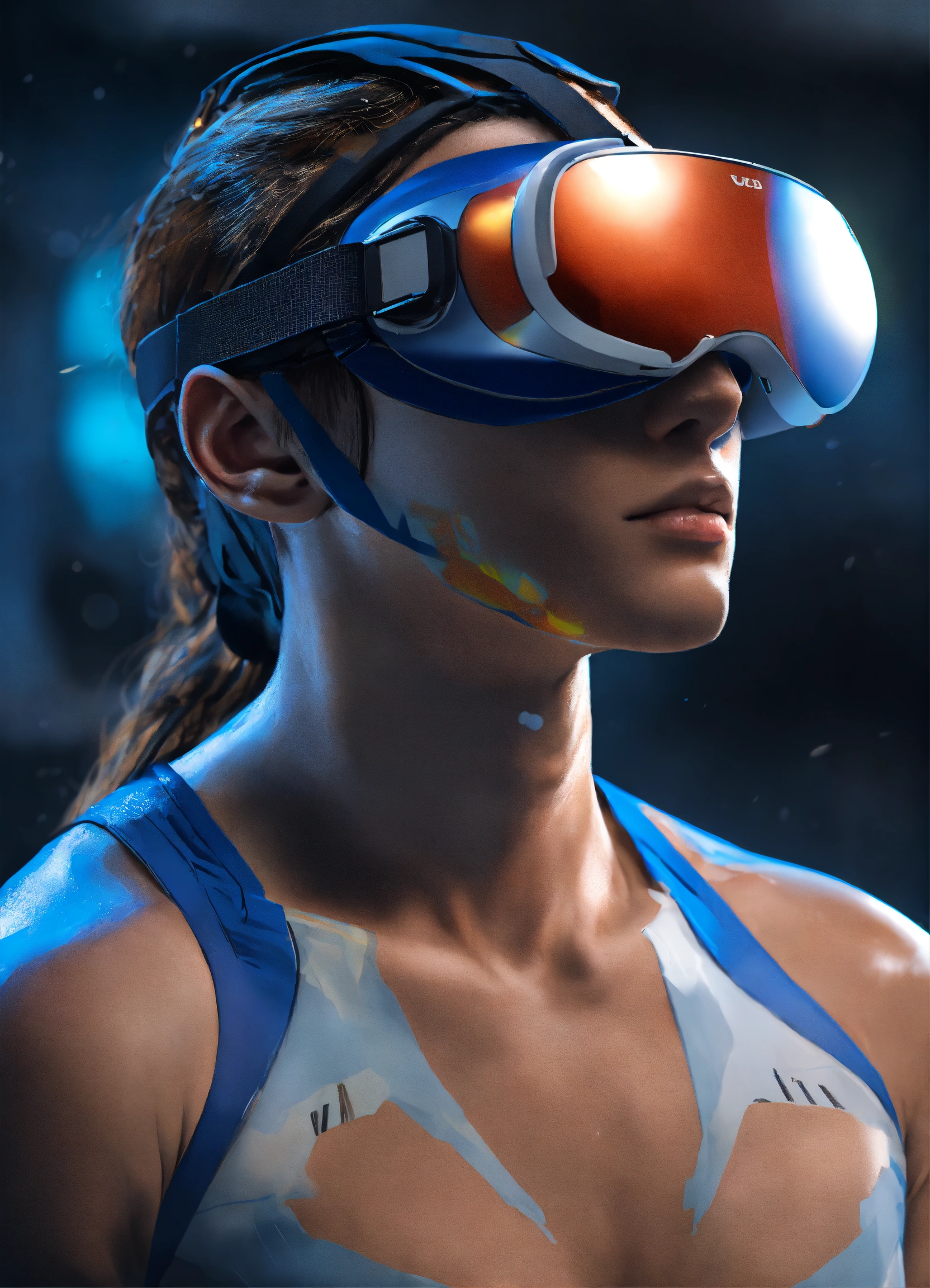 Lexica - Front view image, how head gear wraps around the head, use ...
