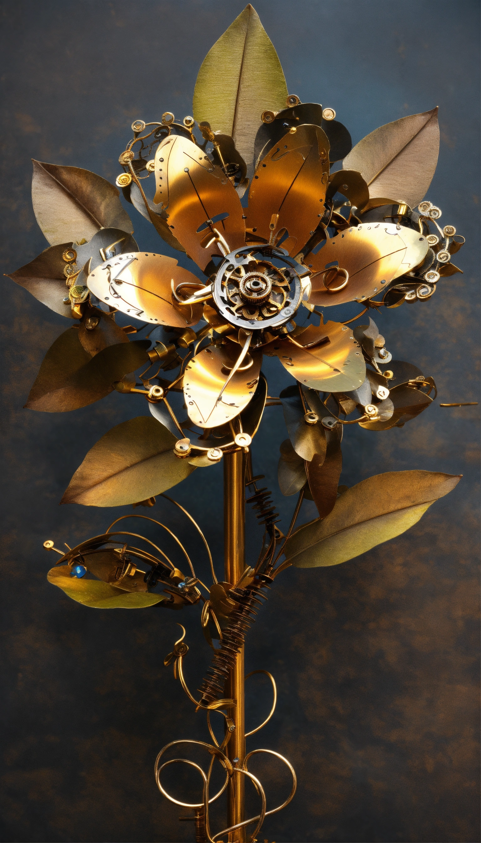 Lexica - Complex multilayer metal mechanical mechanism steampunk flower ...