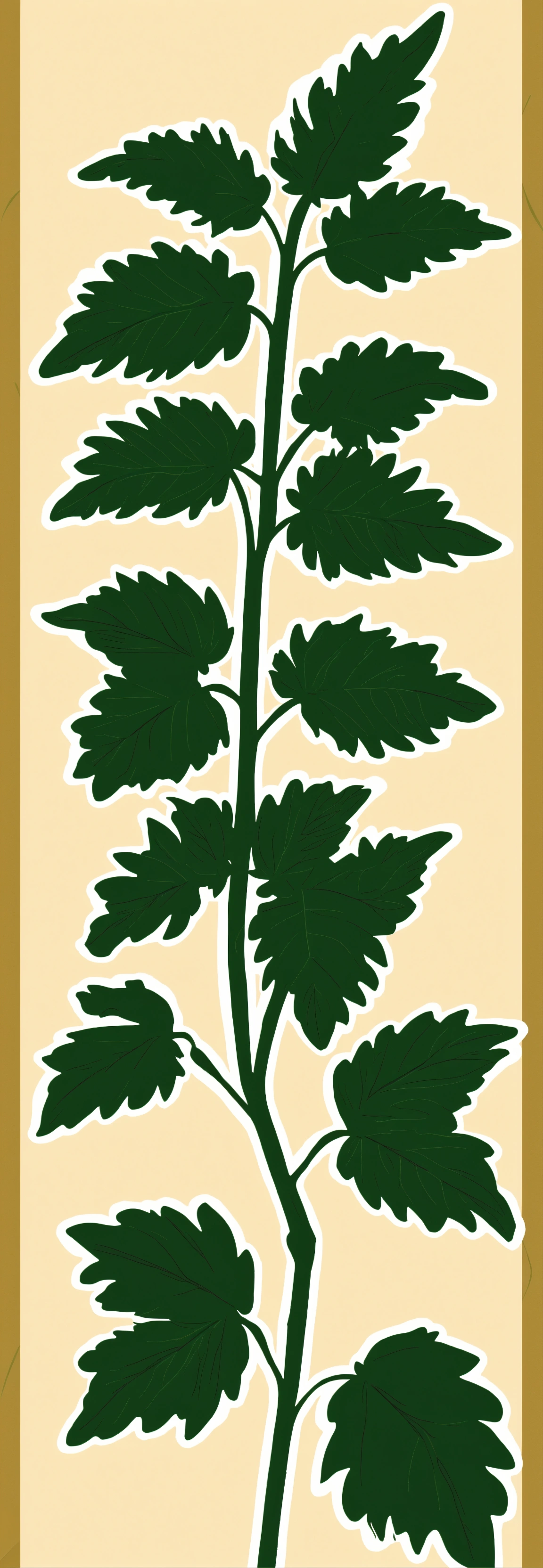 Lexica - Simple nettle plant with six leaves vector icon