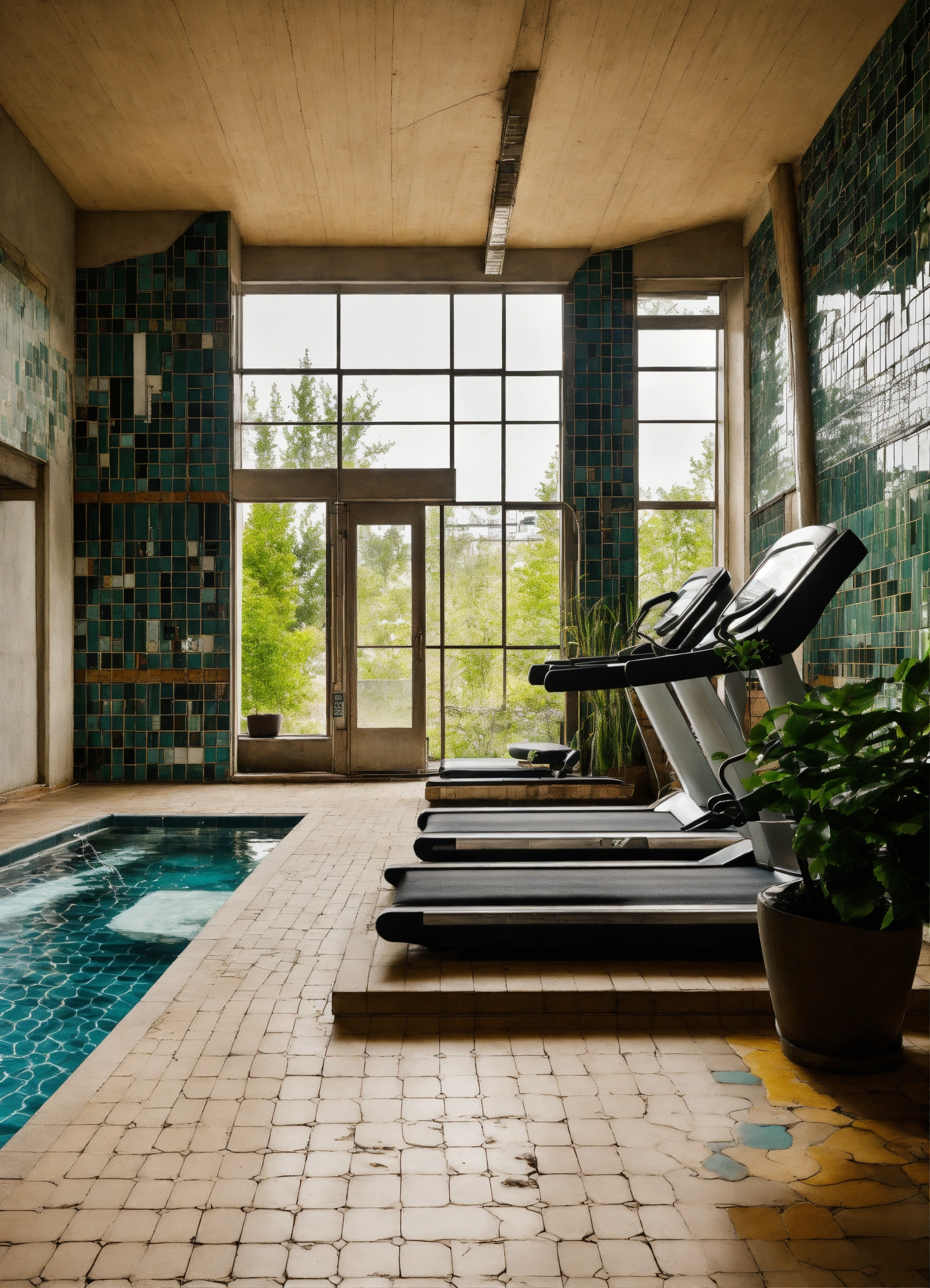 Lexica - Fitness, gym, swimming pool, avangard, interior, cozy, wood ...