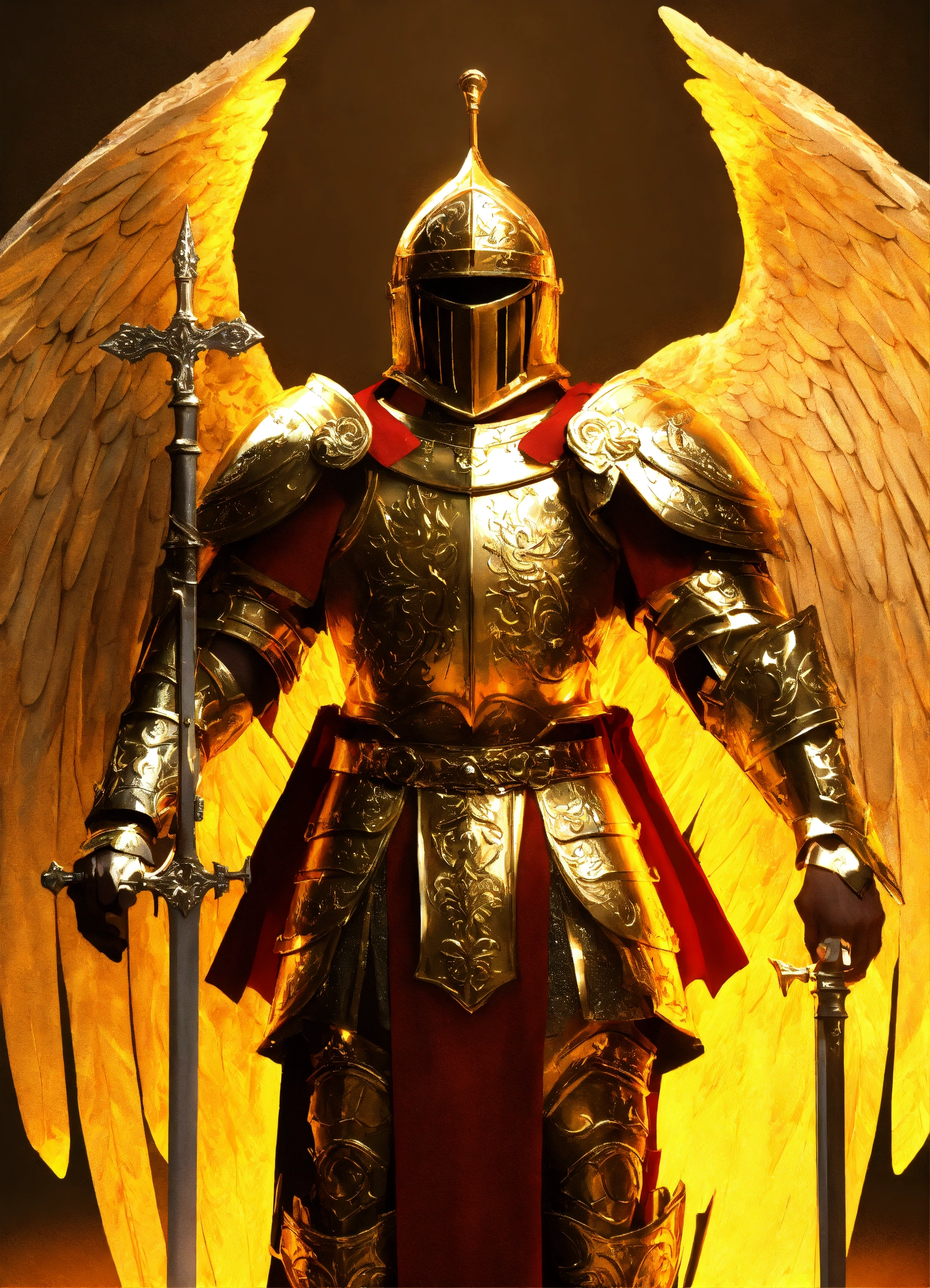 Lexica - Hispanic paladin knight, golden, holy, angel, god, 8k ...