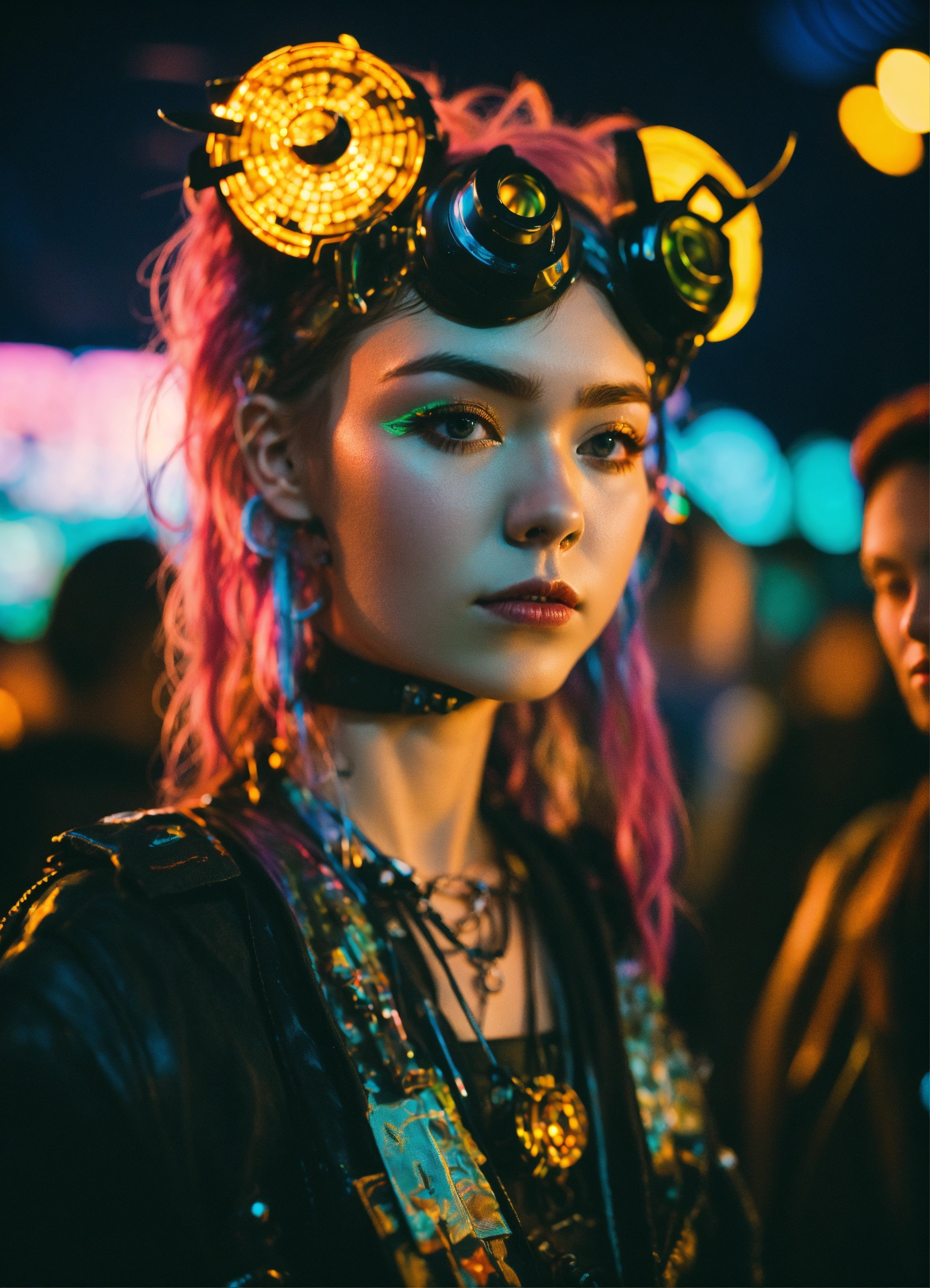 Lexica - Photorealistic 3D portrait Grimes Alien Mech Angels in Goth ...