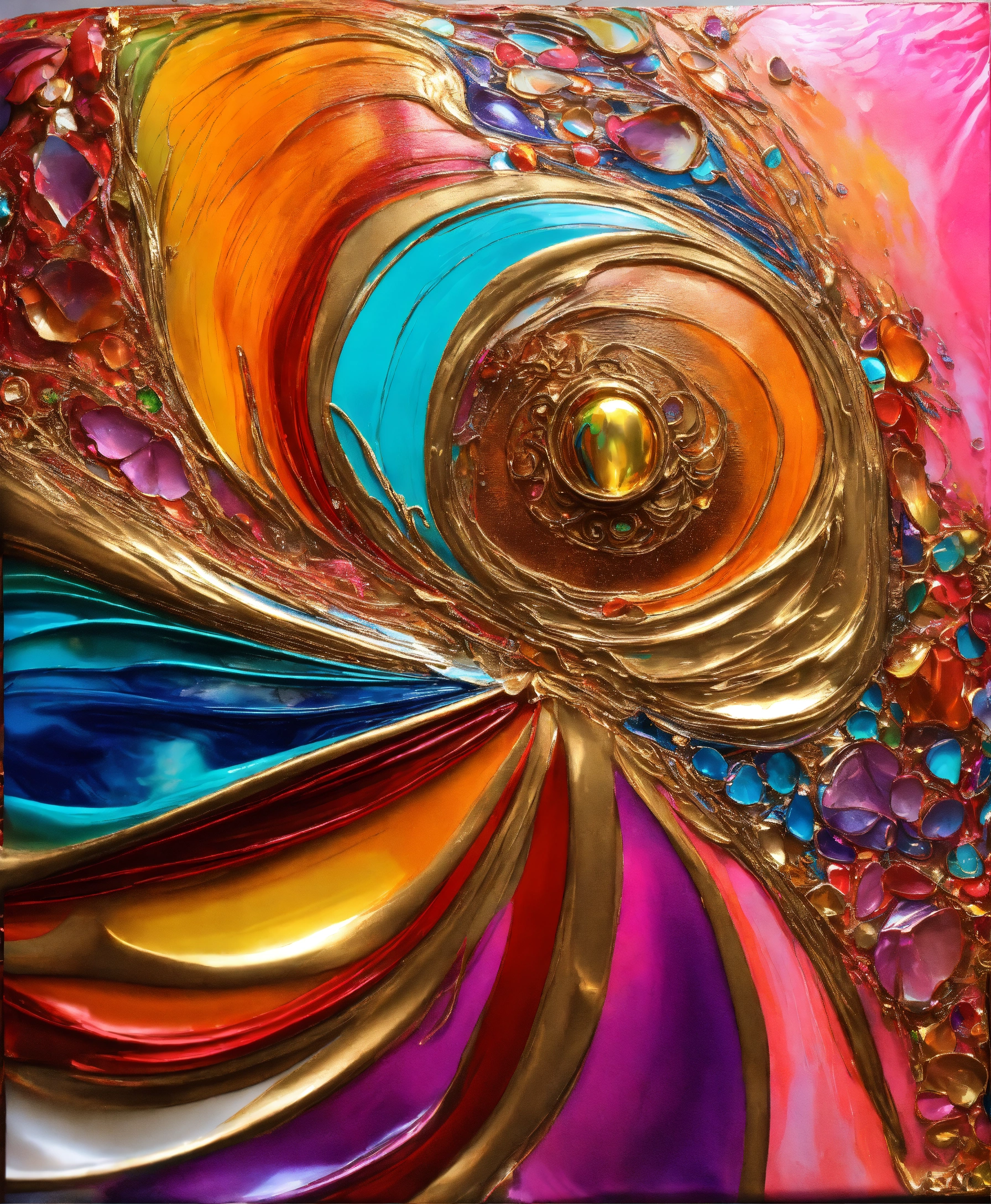 Lexica - Colorful abstract painting oil and water complex complicated ...