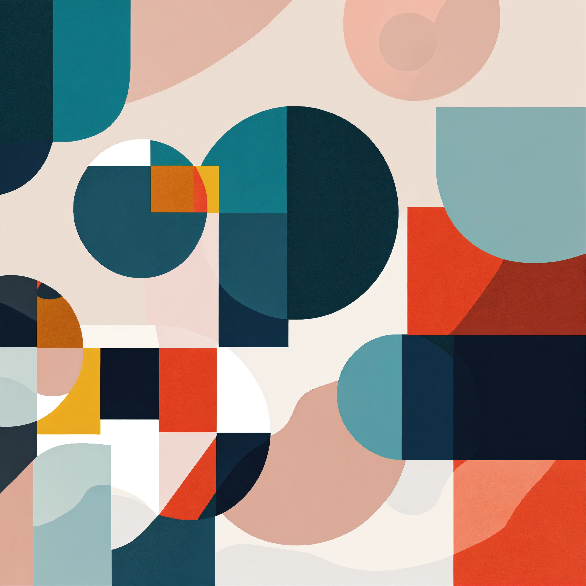 Lexica - Abstract art, bold shapes, minimalistic approach, fewer colors ...