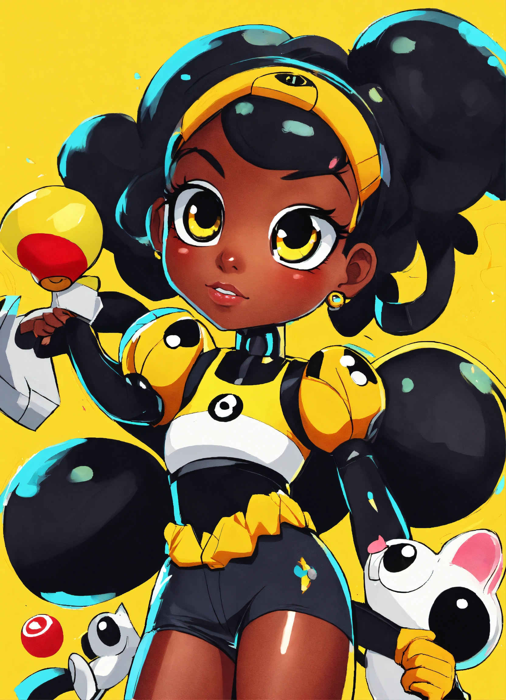 Lexica - Create a playful power puff girl inspired 4 black female ...