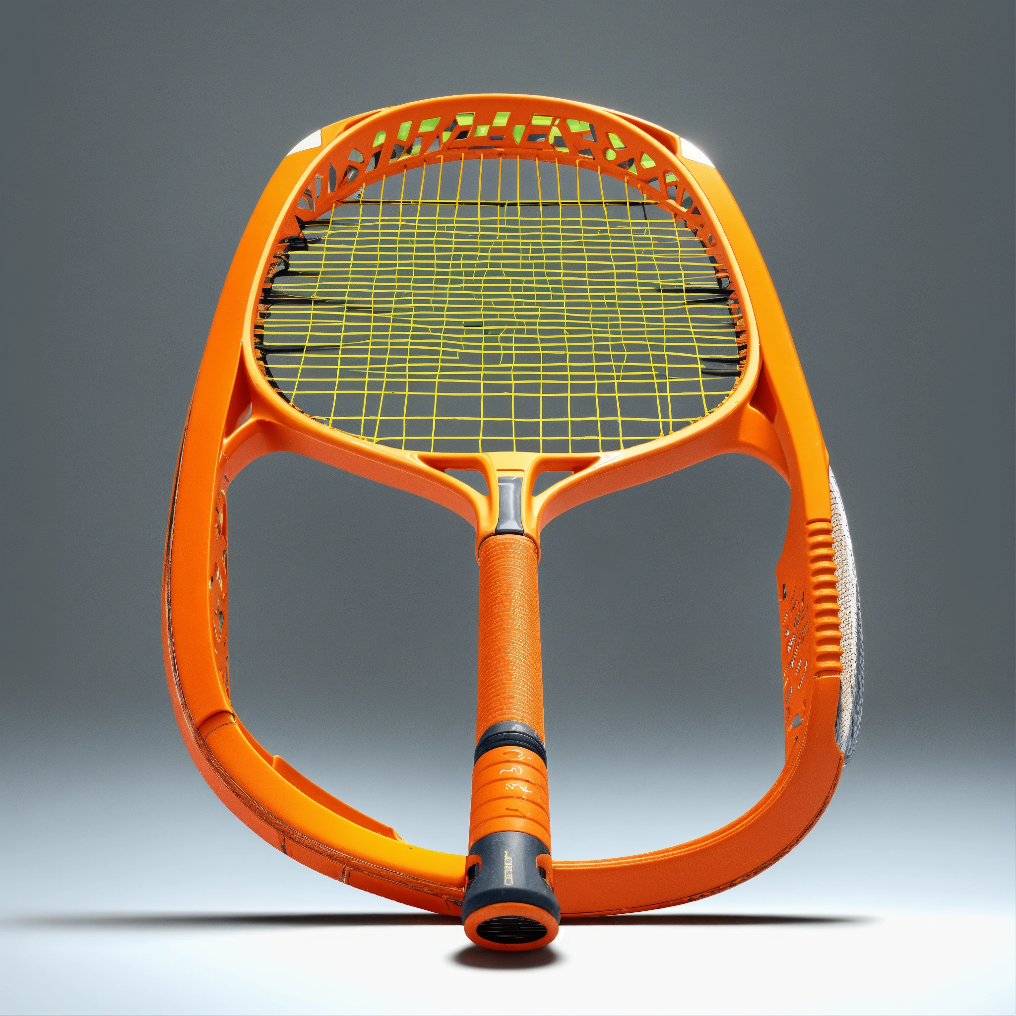 Lexica - Orange broken futuristic tennis racket