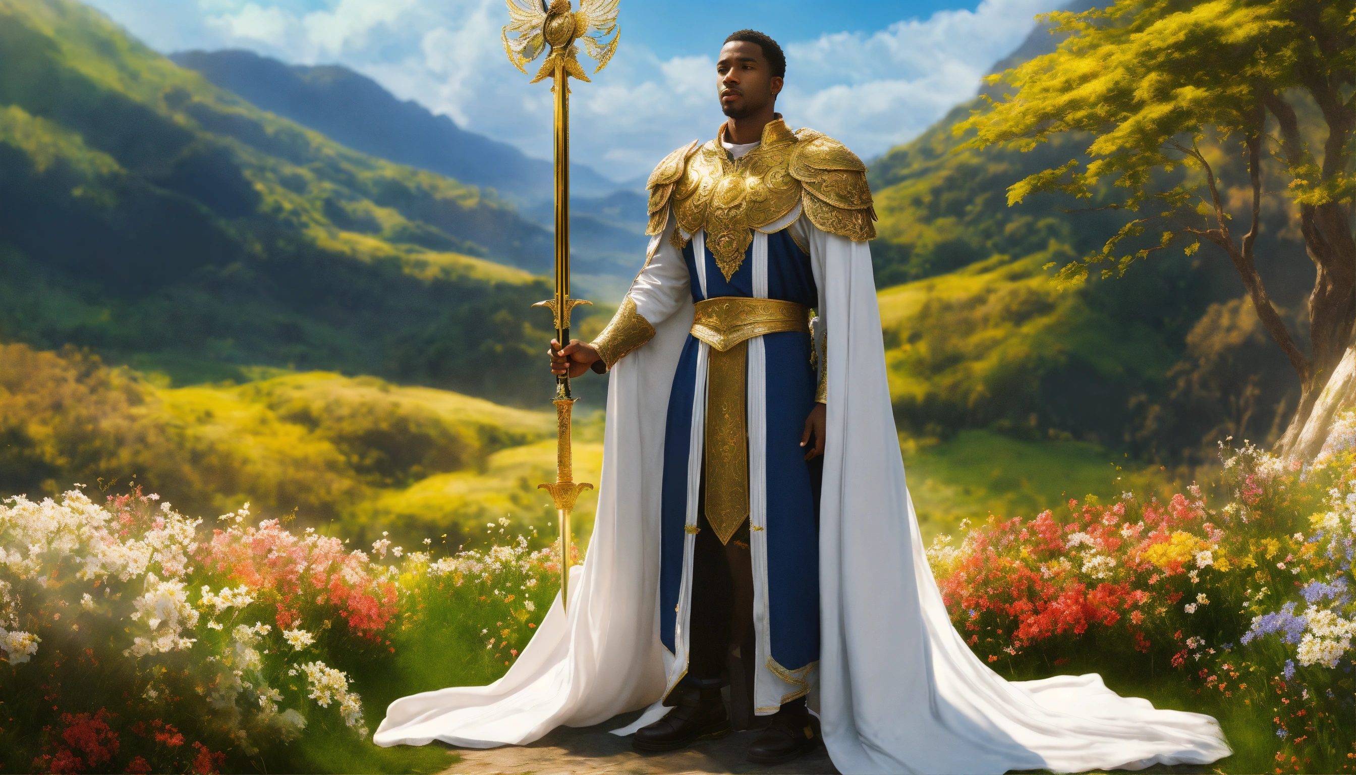 Lexica - Illustrate a view of a young handsome broad-shouldered black ...