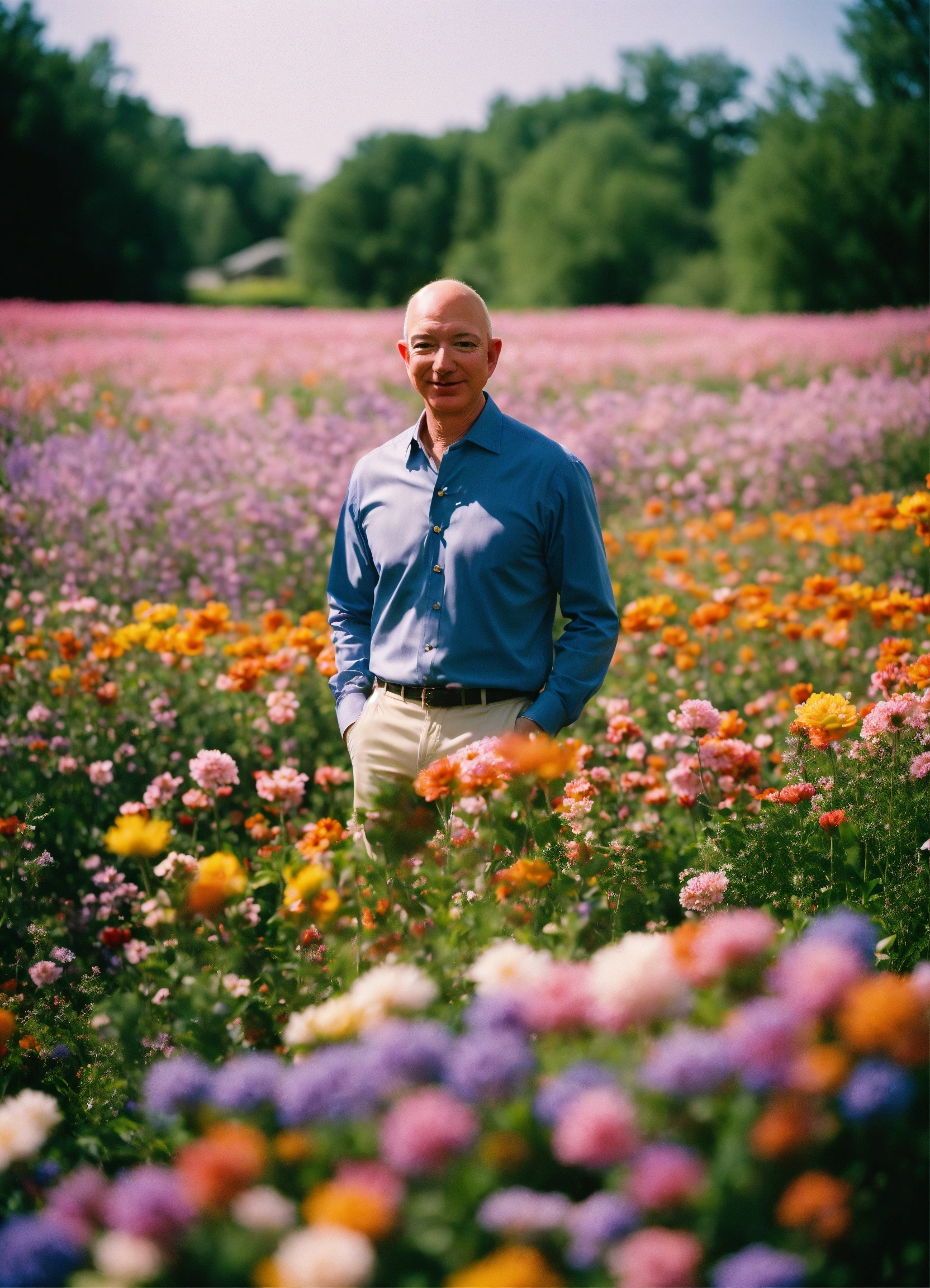 Lexica - Happy Spider-Man standing in a beautiful field of flowers,  colorful, perfect lighting, leica summicron 35mm f2.0, Kodak Portra 400,  film gra