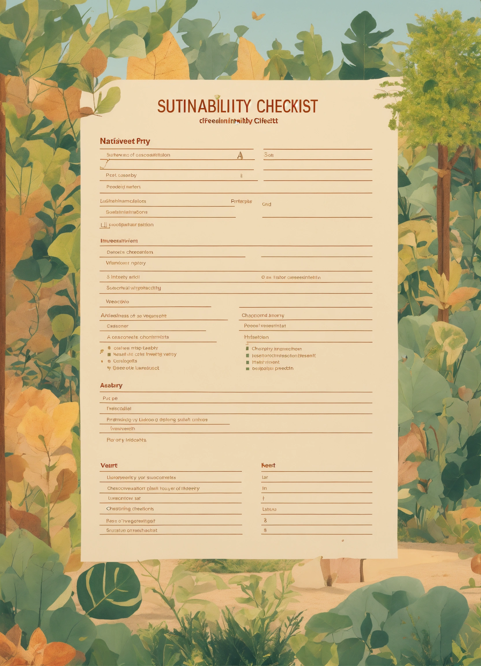 Lexica - Image of the header of the sustainability checklist sheet of ...