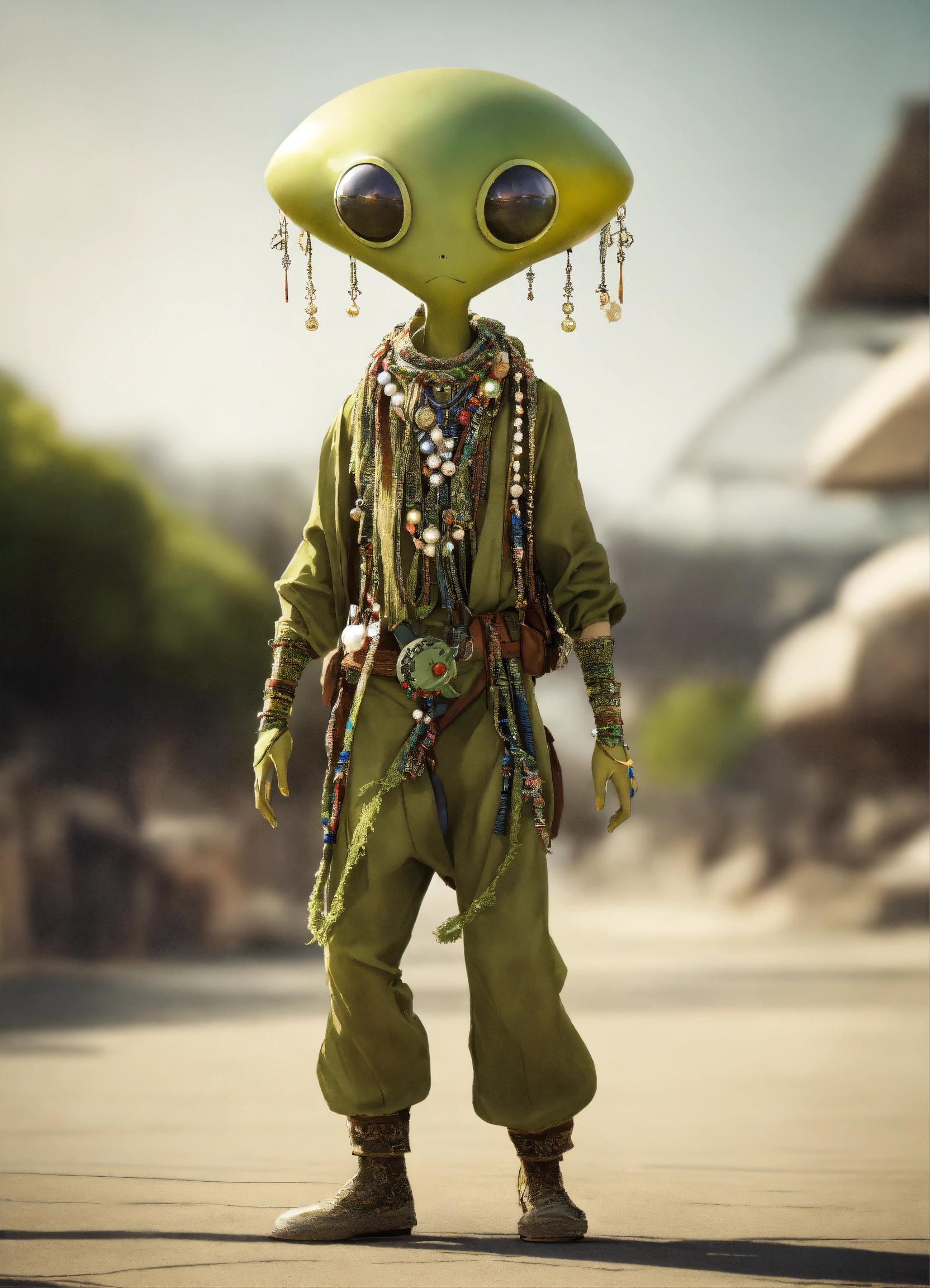 Lexica - A Alien, Hippiestyle with Rastahair, vibrand olive green and ...