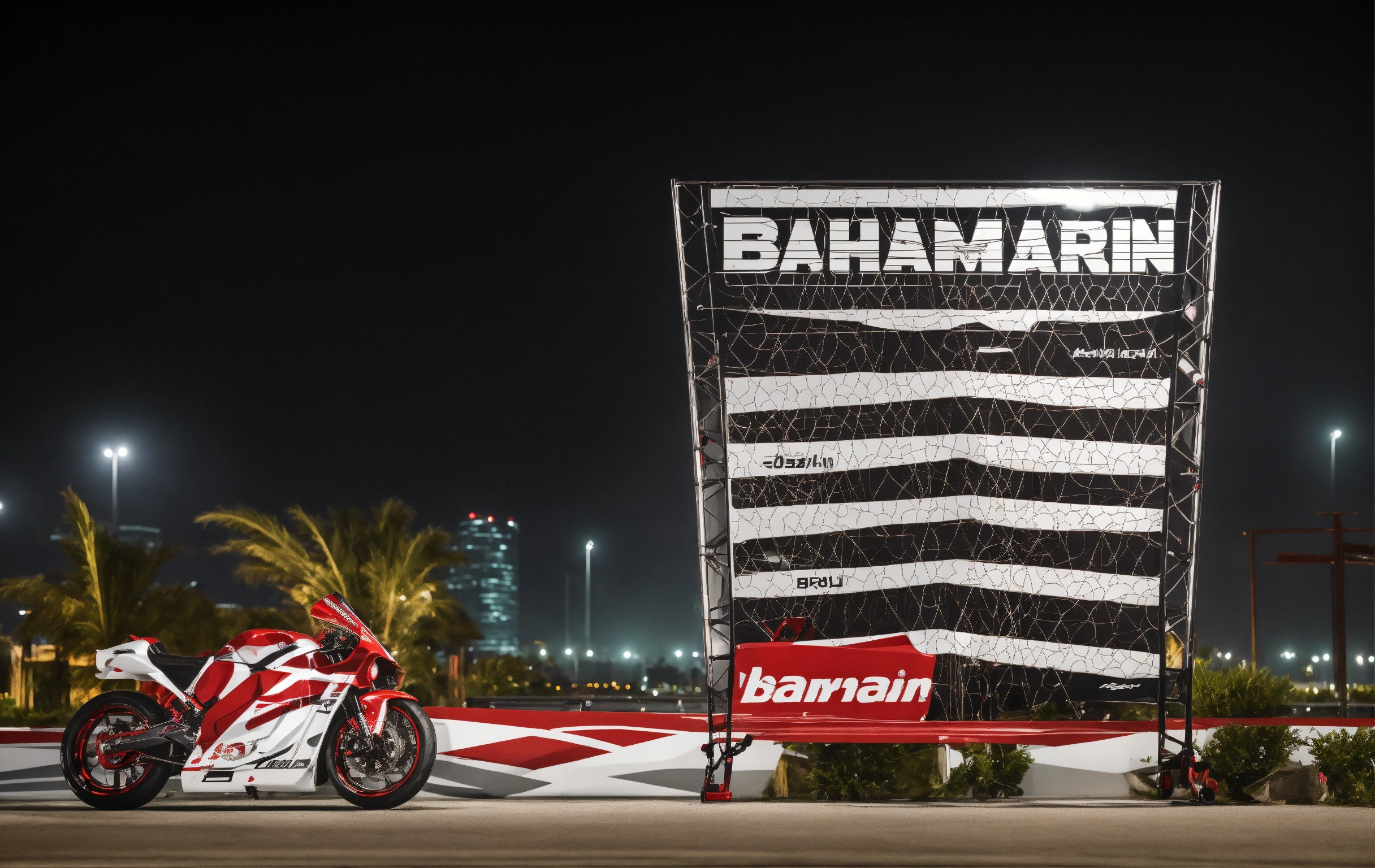 Lexica - Bahrain red and white vector clean modern bike drag race bike ...