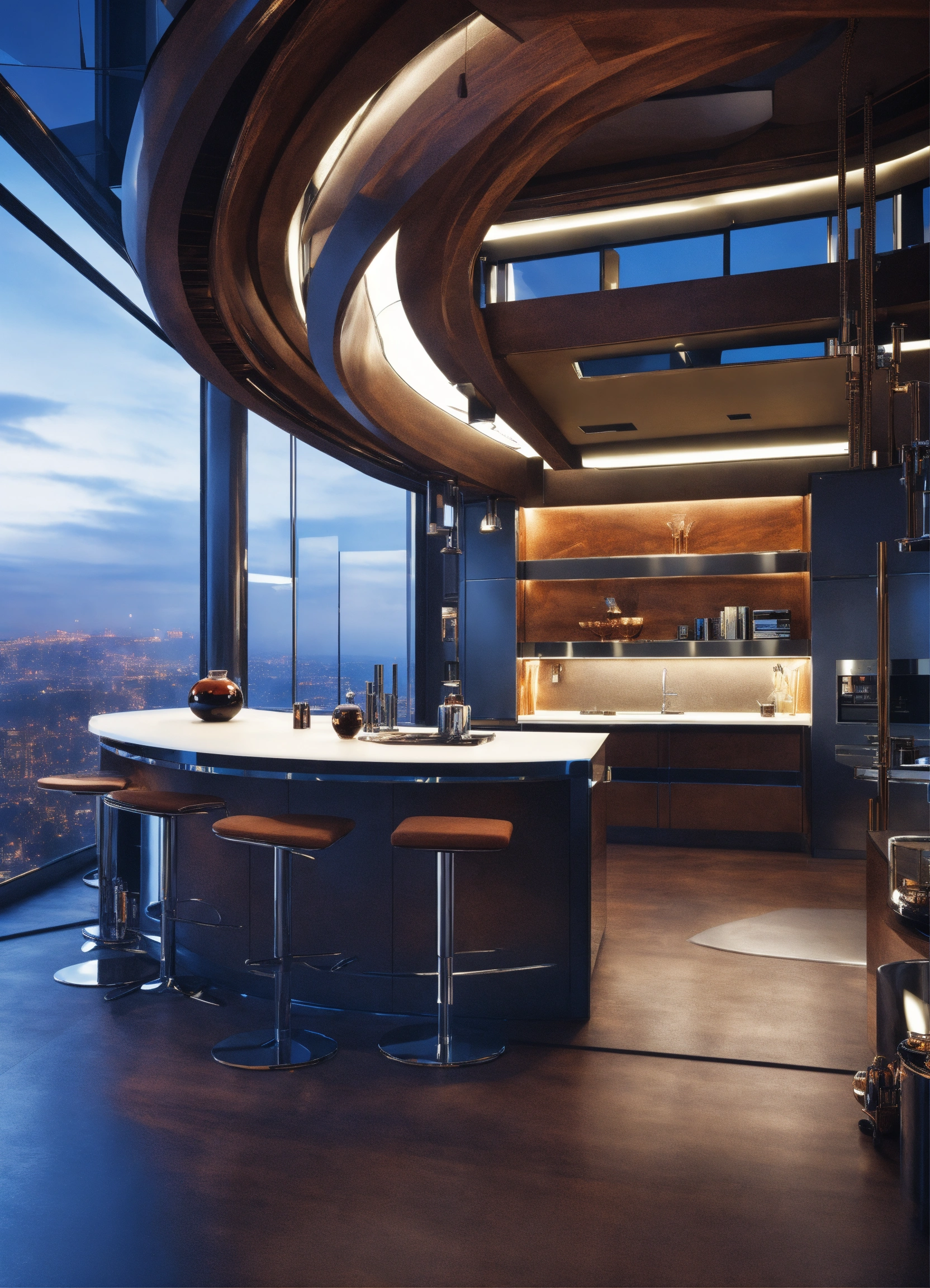 Lexica - Sci fi penthouse interior, luxury