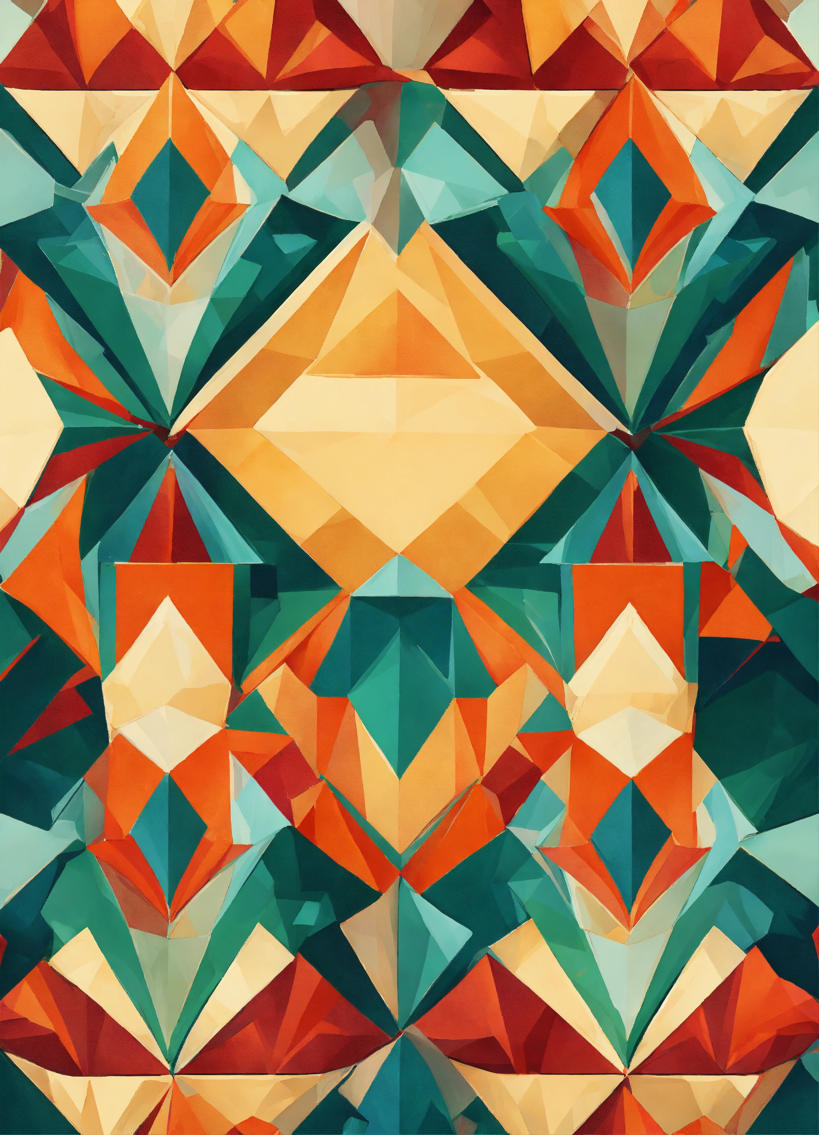 Lexica - A polygon design with an art deco pattern