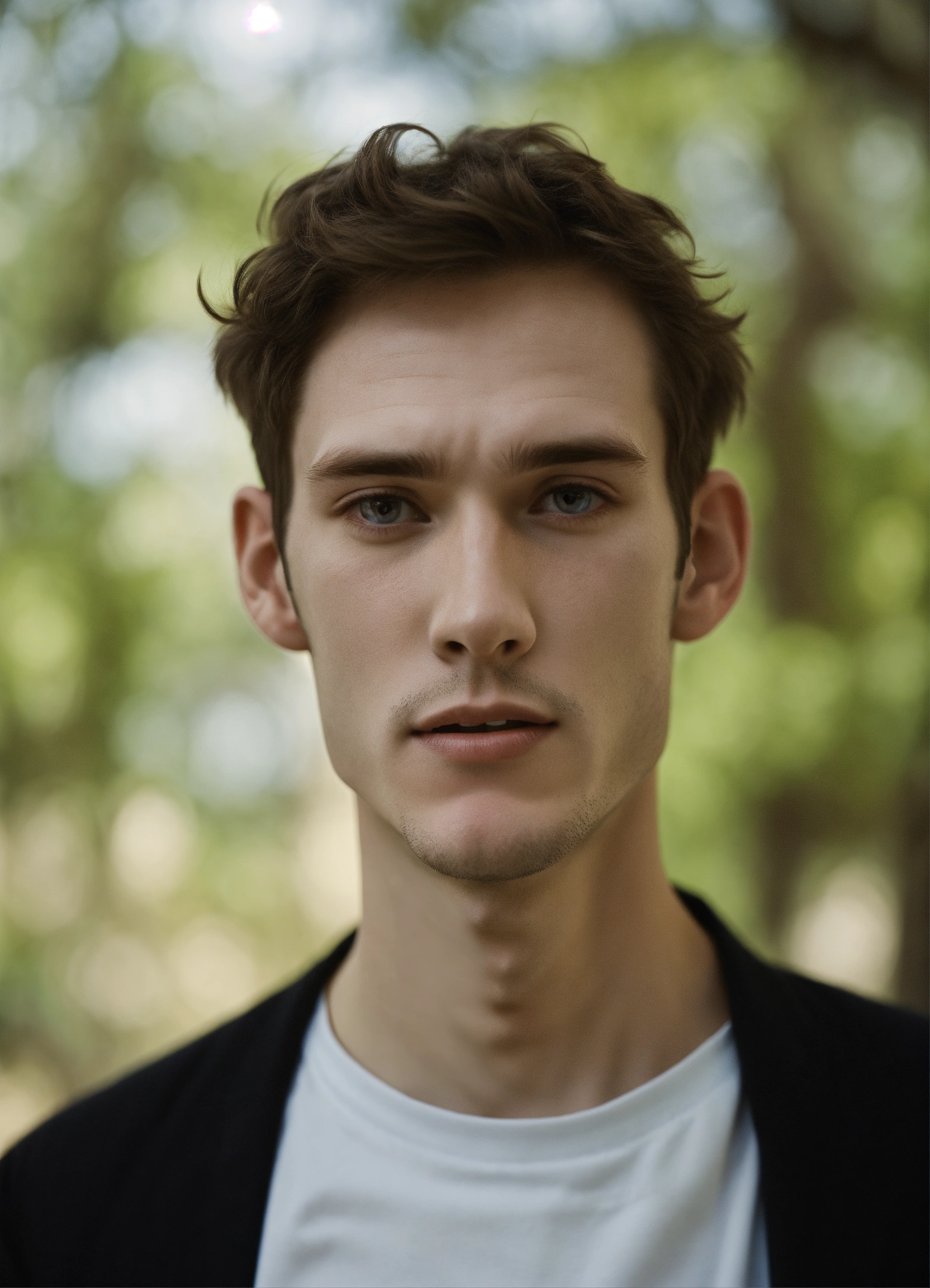 Lexica - Tall pale white man who is skinny his eyes are white and his ...