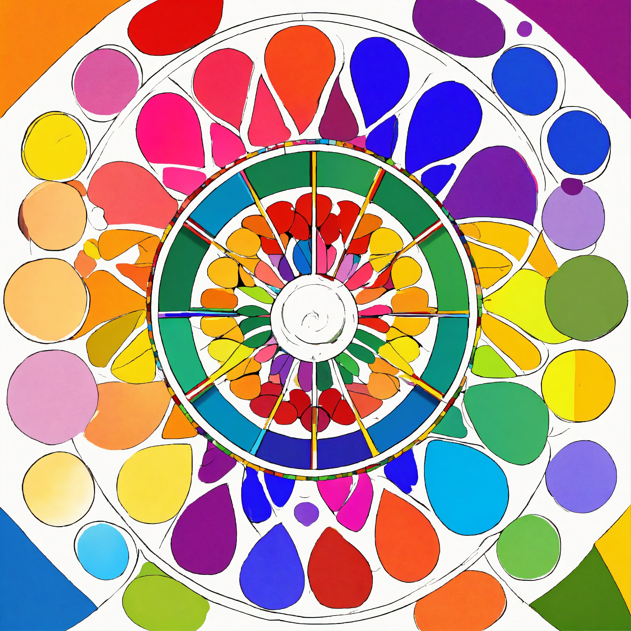 Lexica - A SIMPLE color wheel in 'white background'. Now make it ...