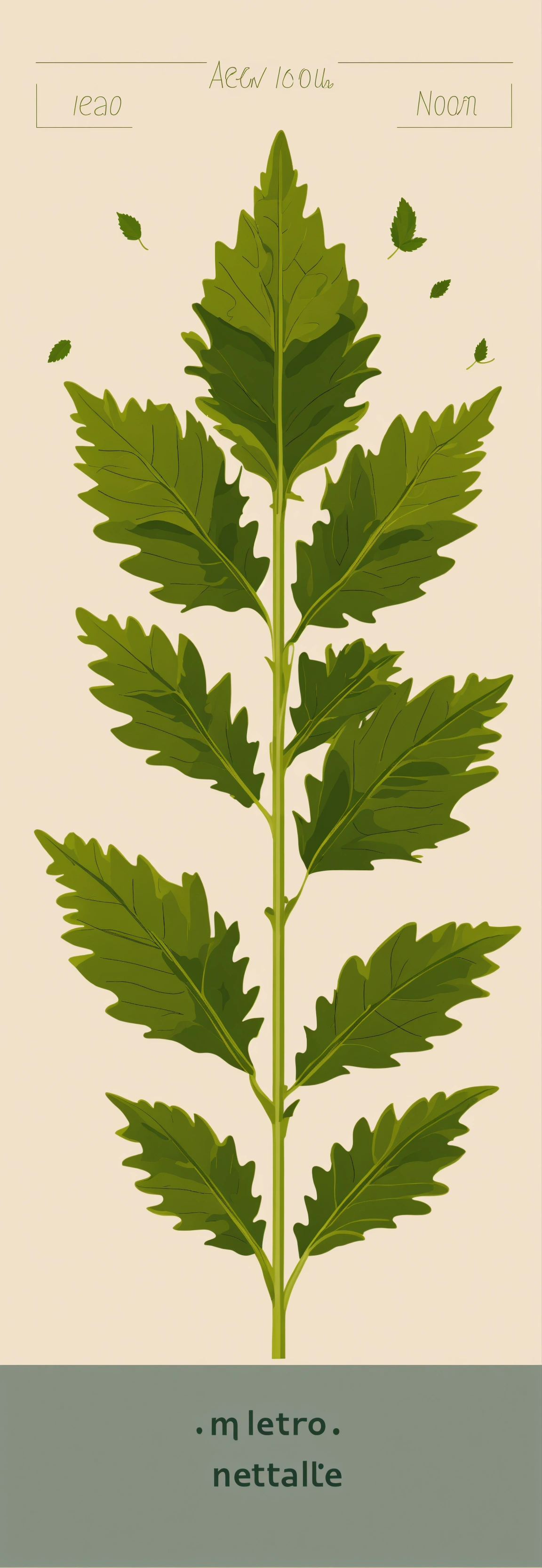 Lexica - Simple nettle plant with six leaves vector icon
