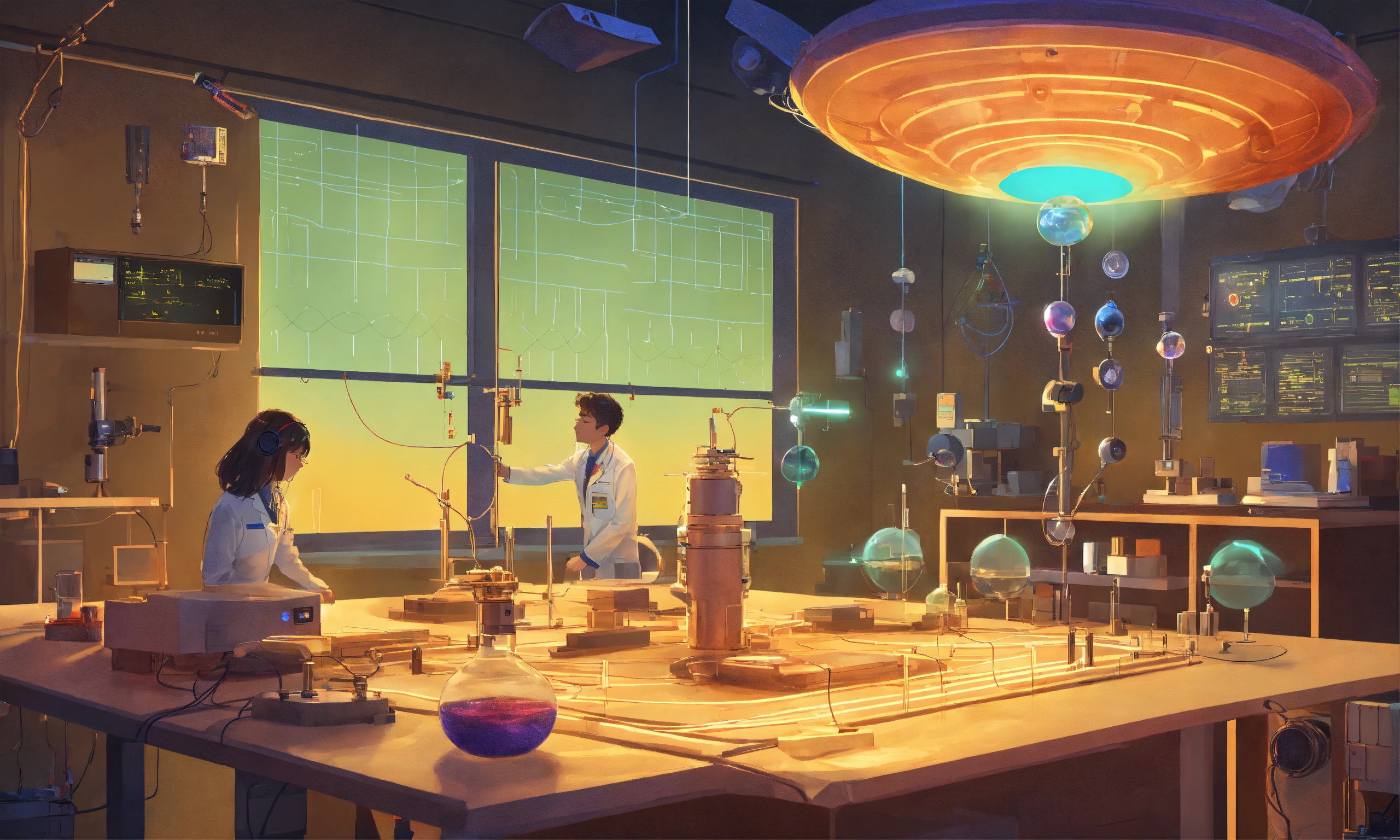 Lexica - Illustrate a makeshift lab with a scientist experimenting with ...