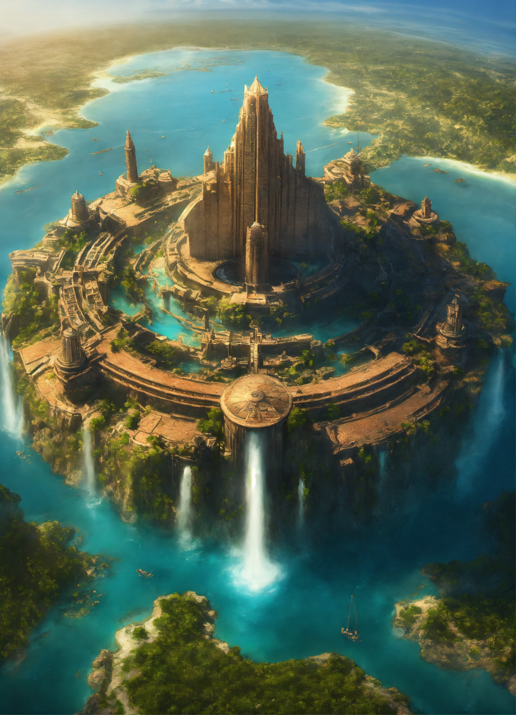 Lexica - Atlantis filled with ancient black people. Round with 3 ...