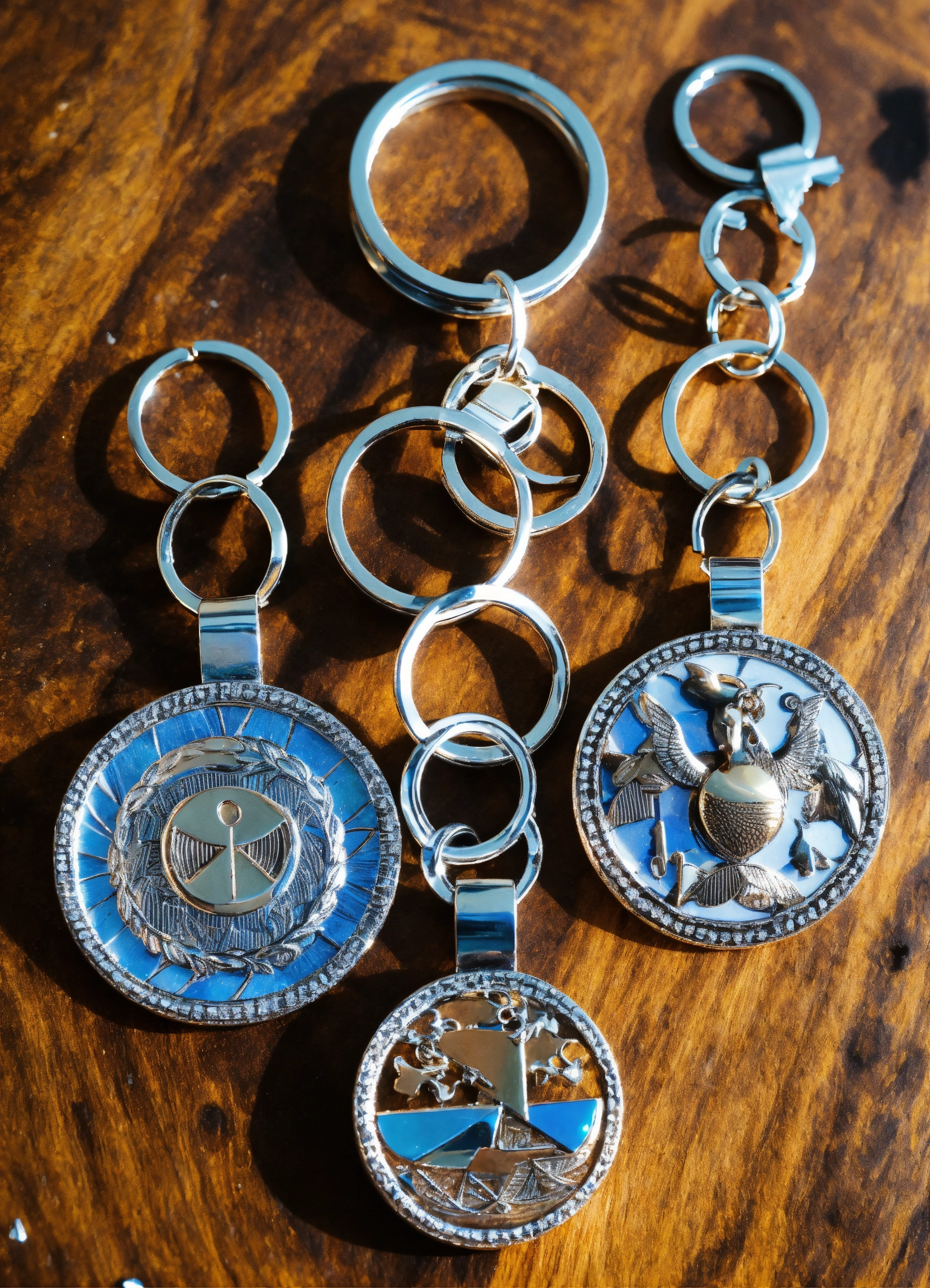 Lexica - Silver metal keychains
