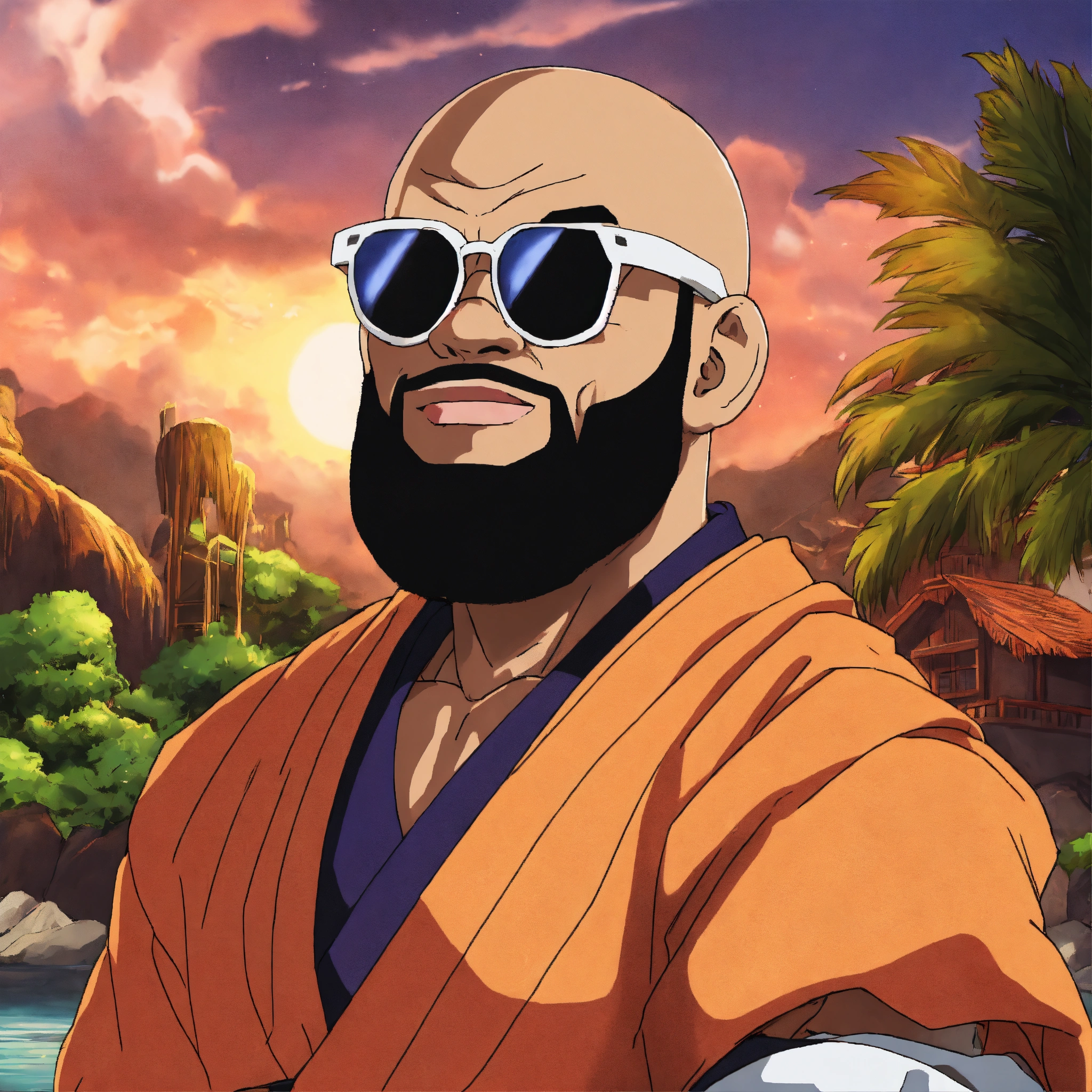 Lexica - Anime picture of Dak Prescott as Master Roshi from dragon ball z
