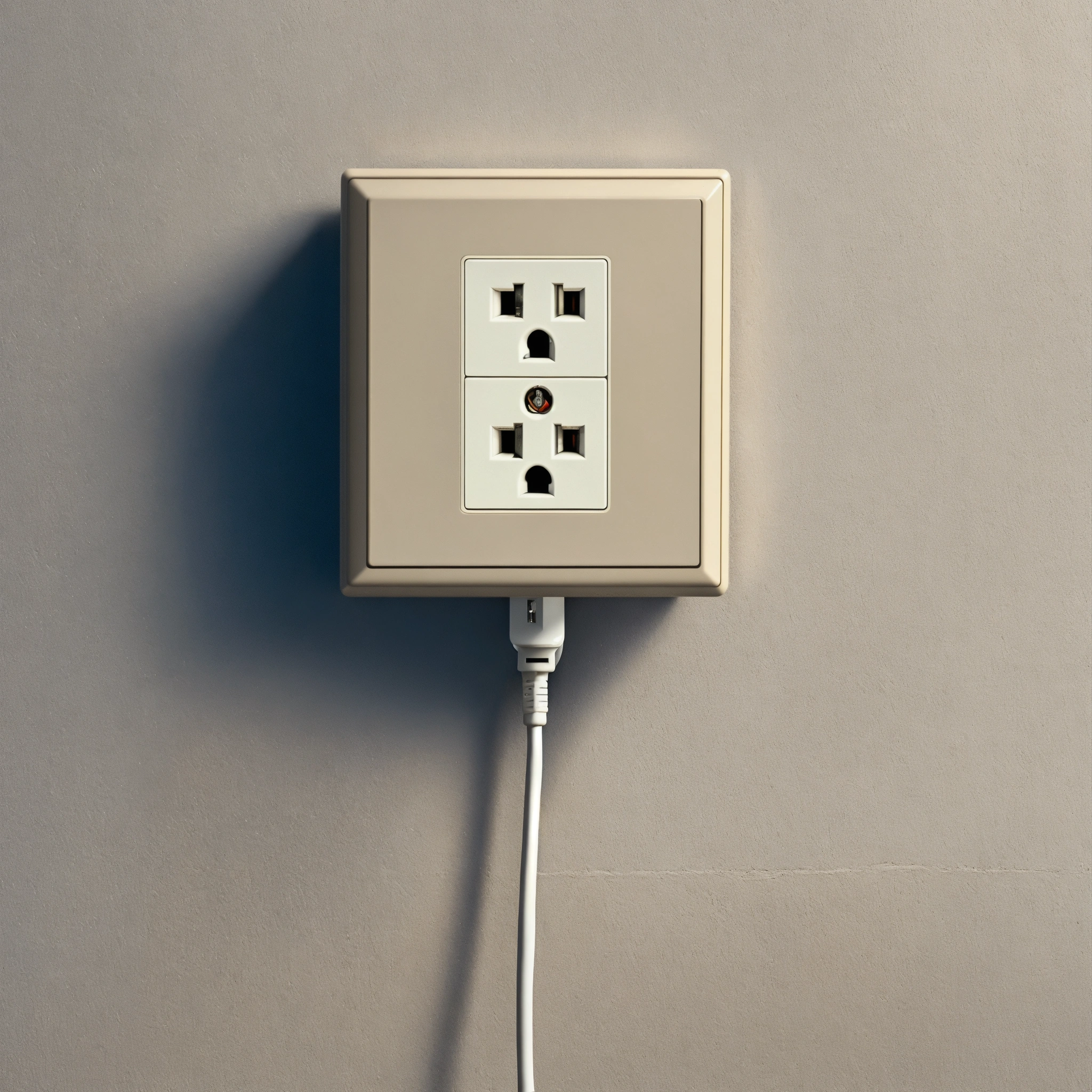 Lexica - A photo of a socket with a plug in it. The socket is on a wall ...