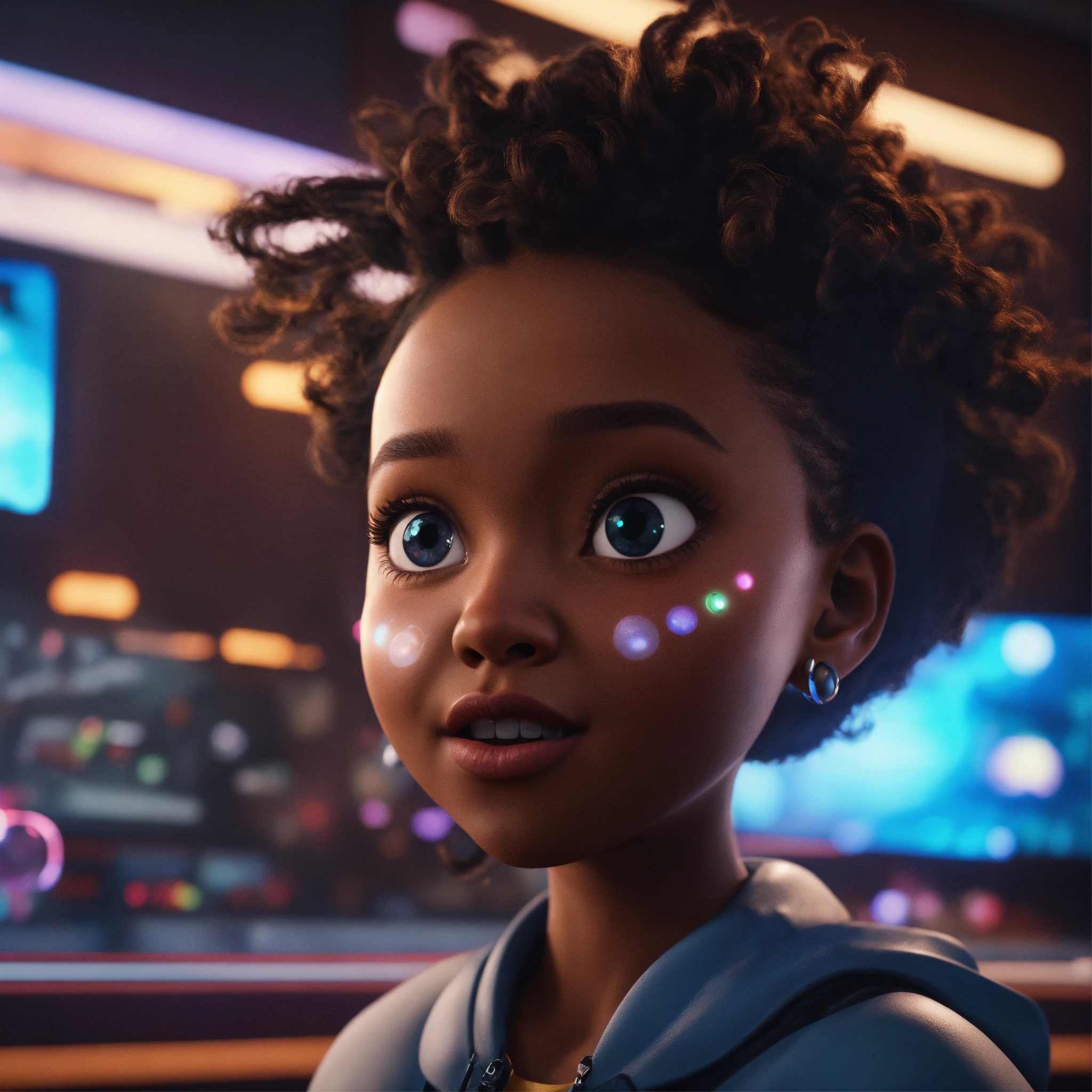 Lexica - A cartoon wave form is a mouth on the screen with 2 cartoon ...