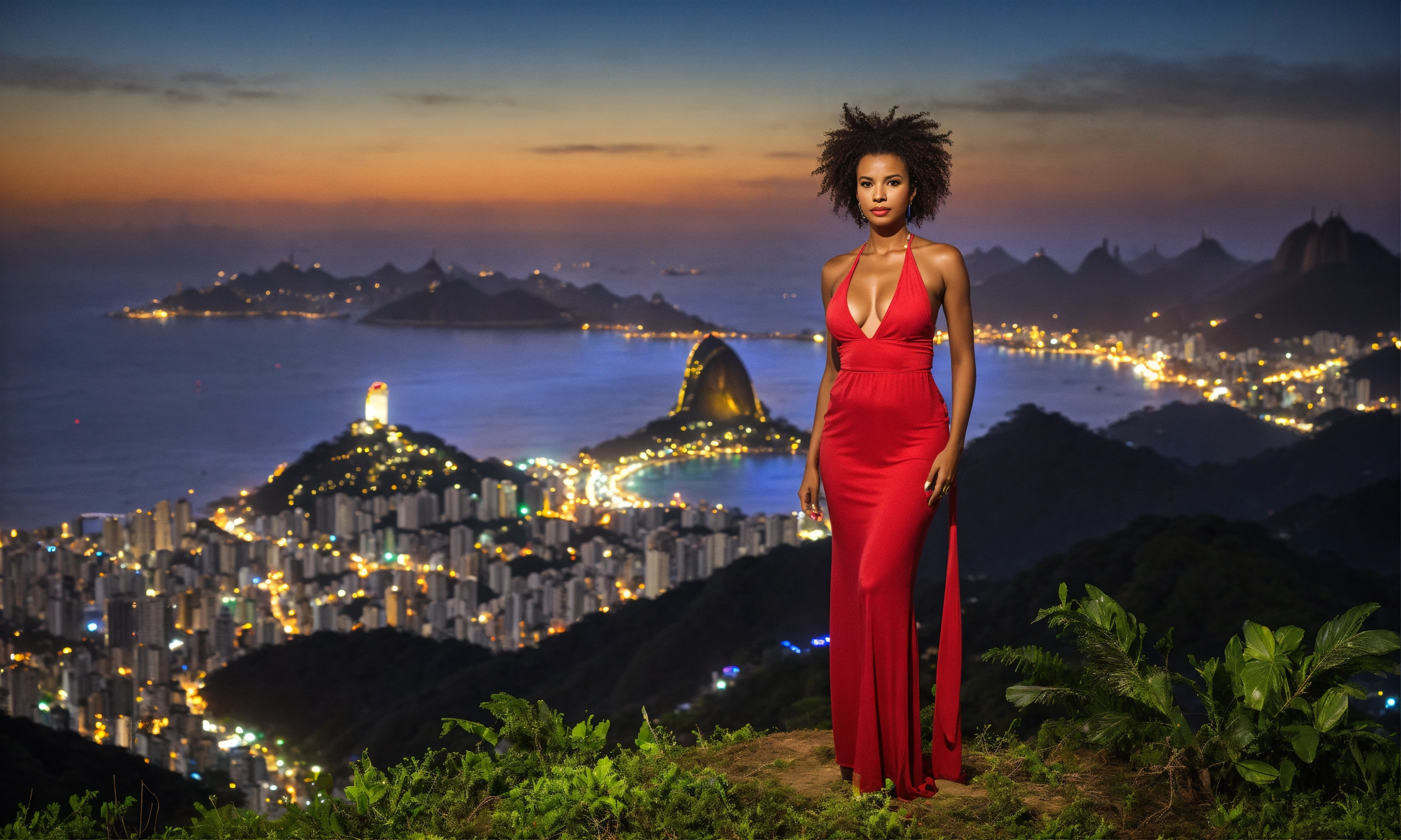 Lexica - Woamn of Rio de Janeiro in Brazil, , FULL BODY, night