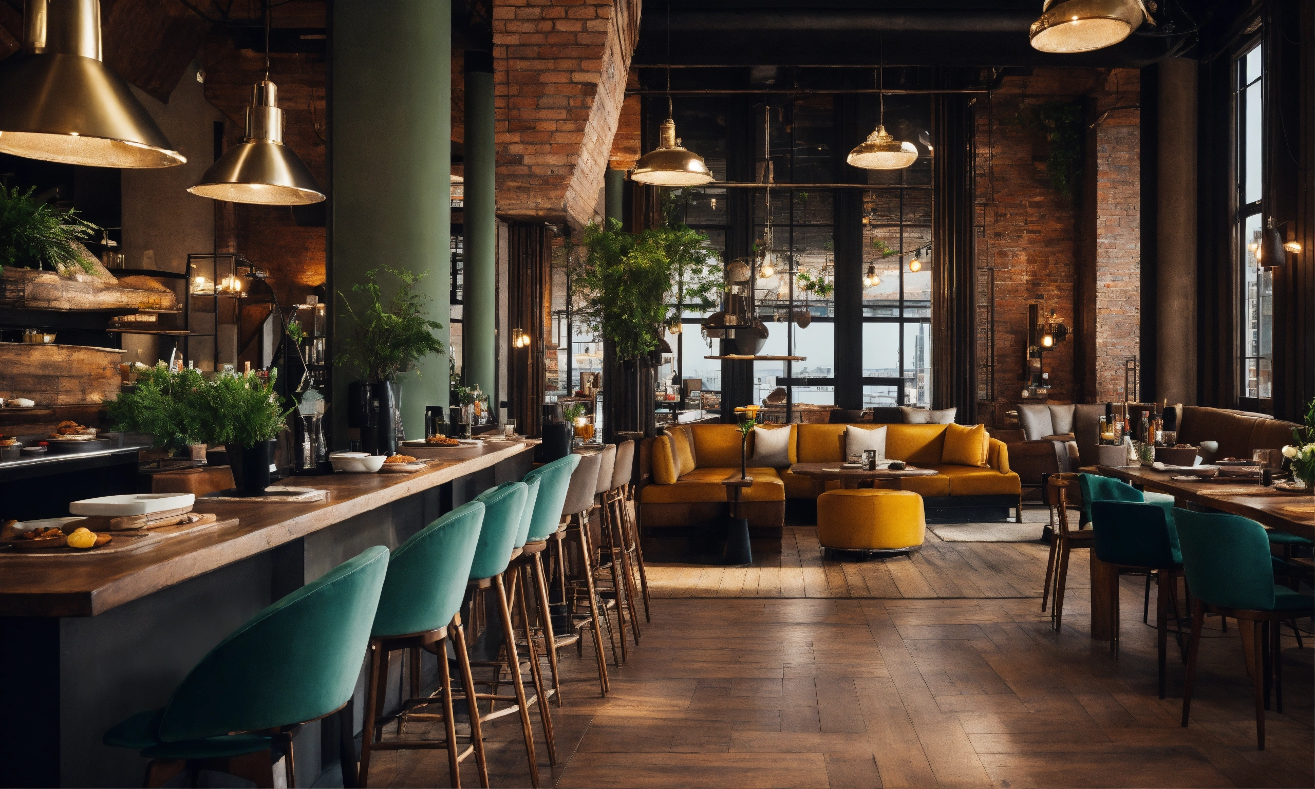 Lexica - Loft style in the interior Restaurants and cafes