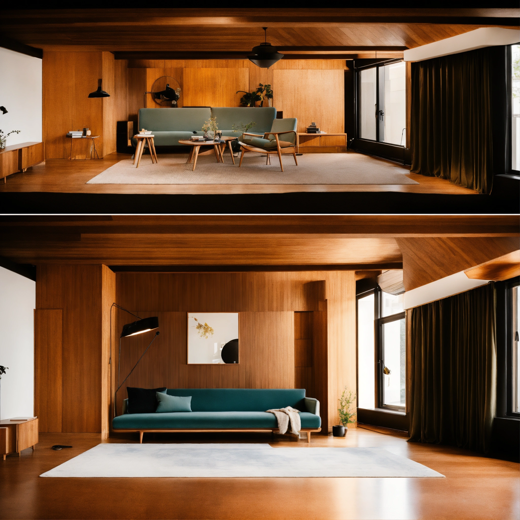 Lexica - Before and after interior design transformation for an empty ...