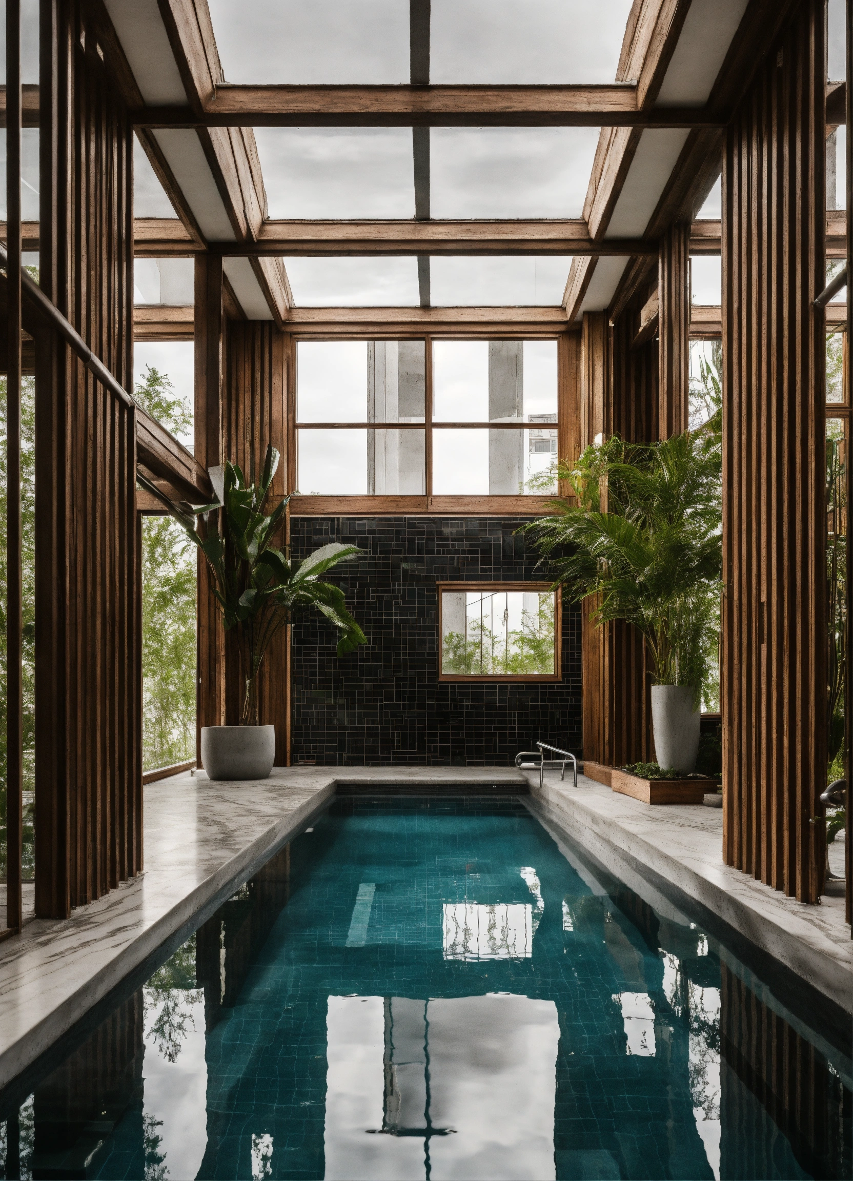Lexica - Fitness, gym, swimming pool, avangard, interior, cozy, wood ...