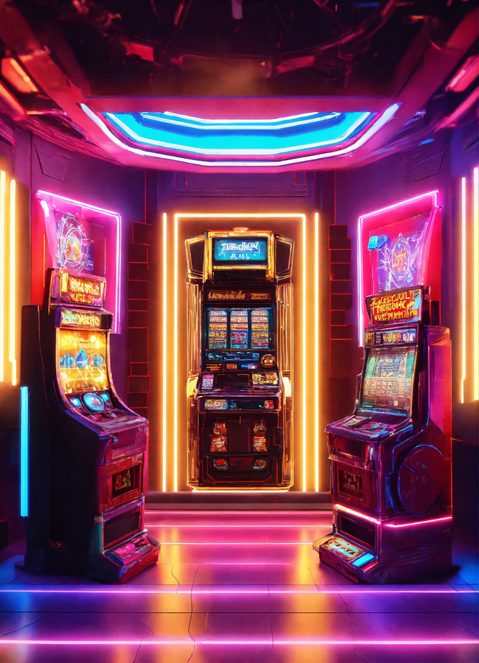 Lexica - 3D realistic THOR play FUTURISTIC WITH SLOT MACHINE CYBERPUNK ...