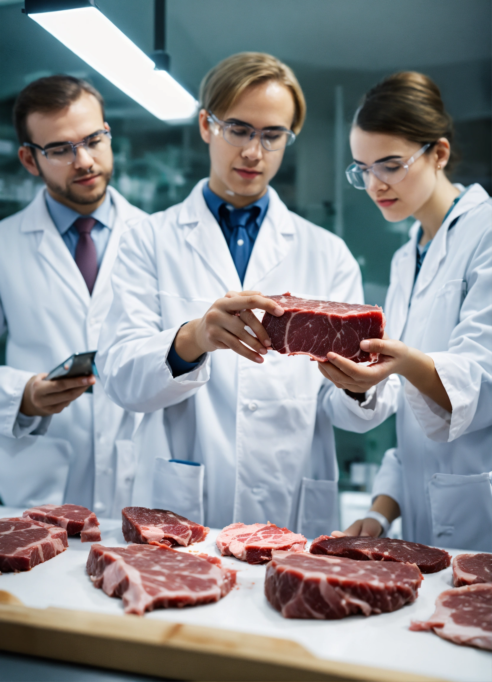 Lexica - Group of diverse scientists wearing lab coats working on a ...
