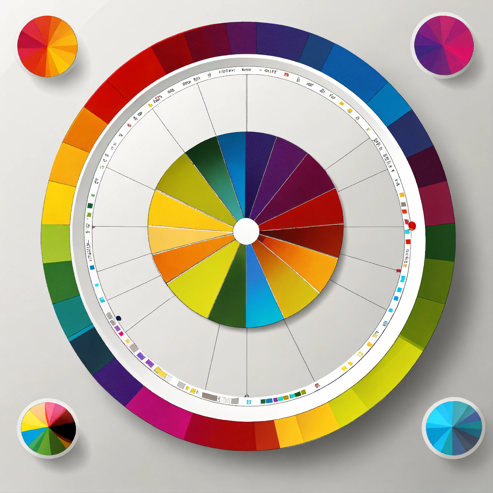 Lexica - A SIMPLE color wheel in 'white background'. Now make it ...