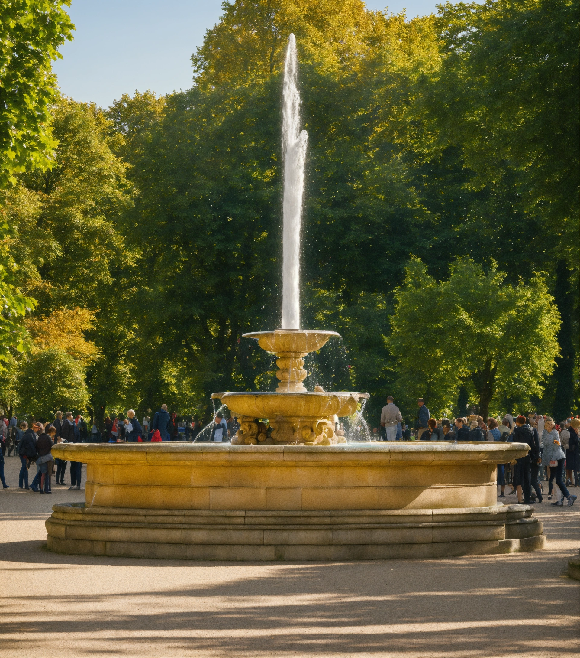 Lexica Jardins de Luxembourg , fountain, herge