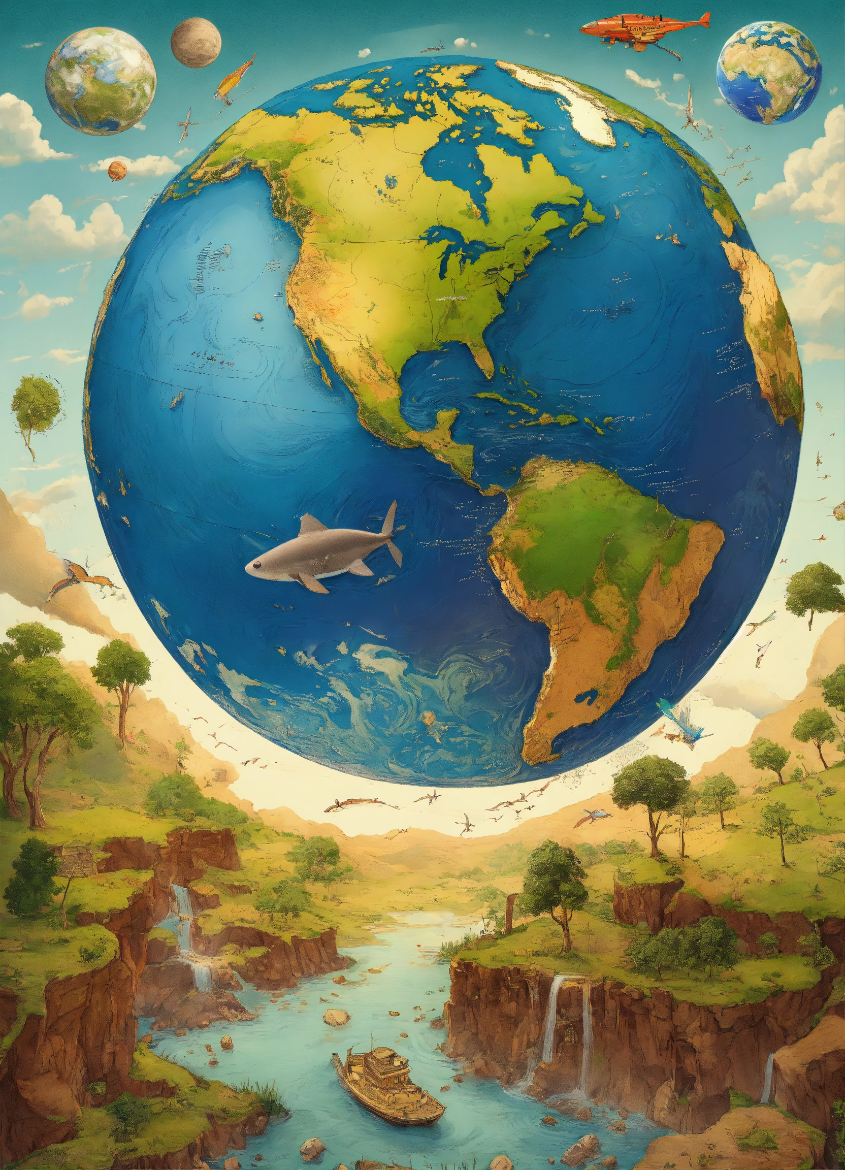Lexica - Illustration, highly detailed of the earth